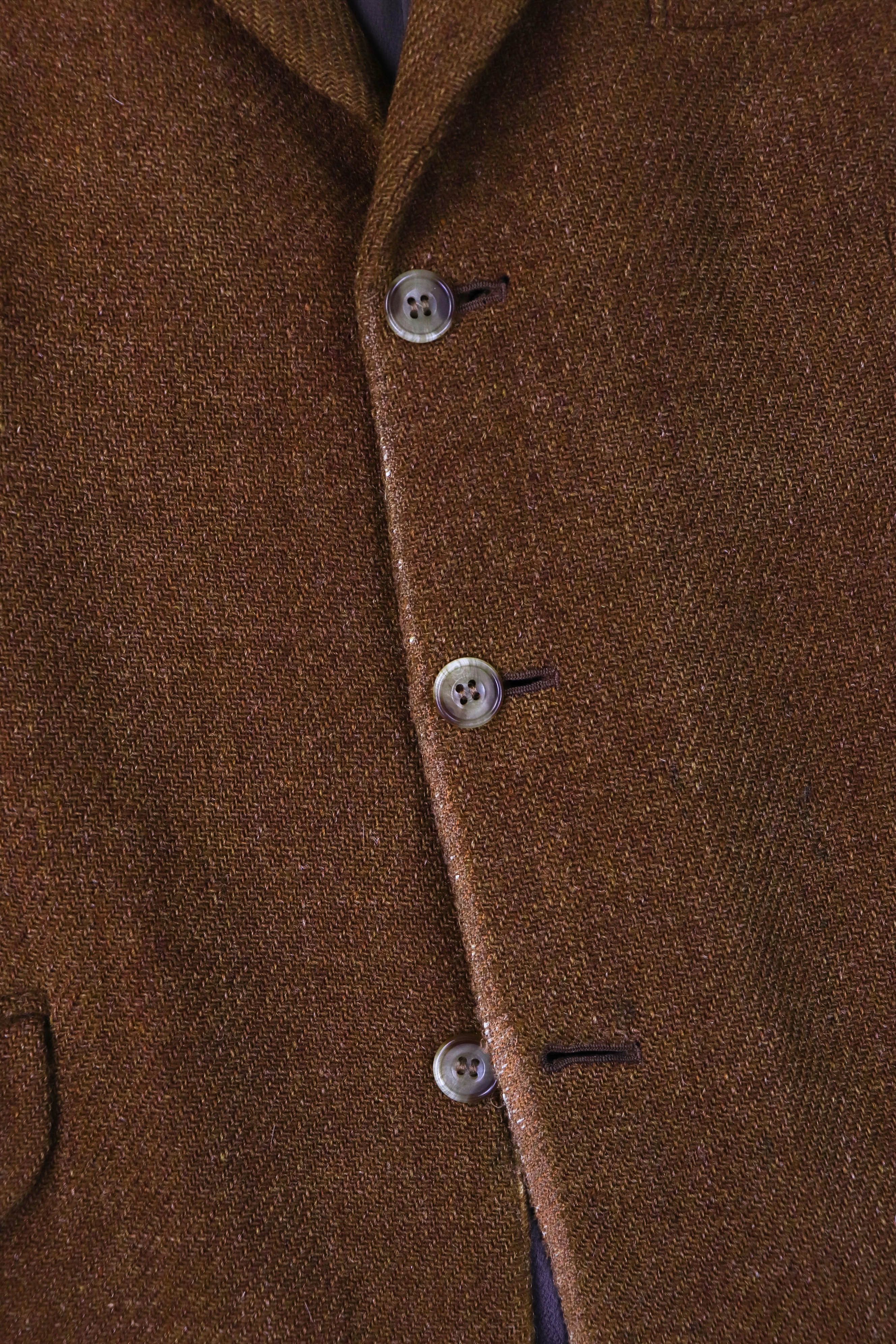 Hackett HACKETT England Made Leather Patches Distressed Tweed Blazer Size US M / EU 48-50 / 2 - 8 Thumbnail