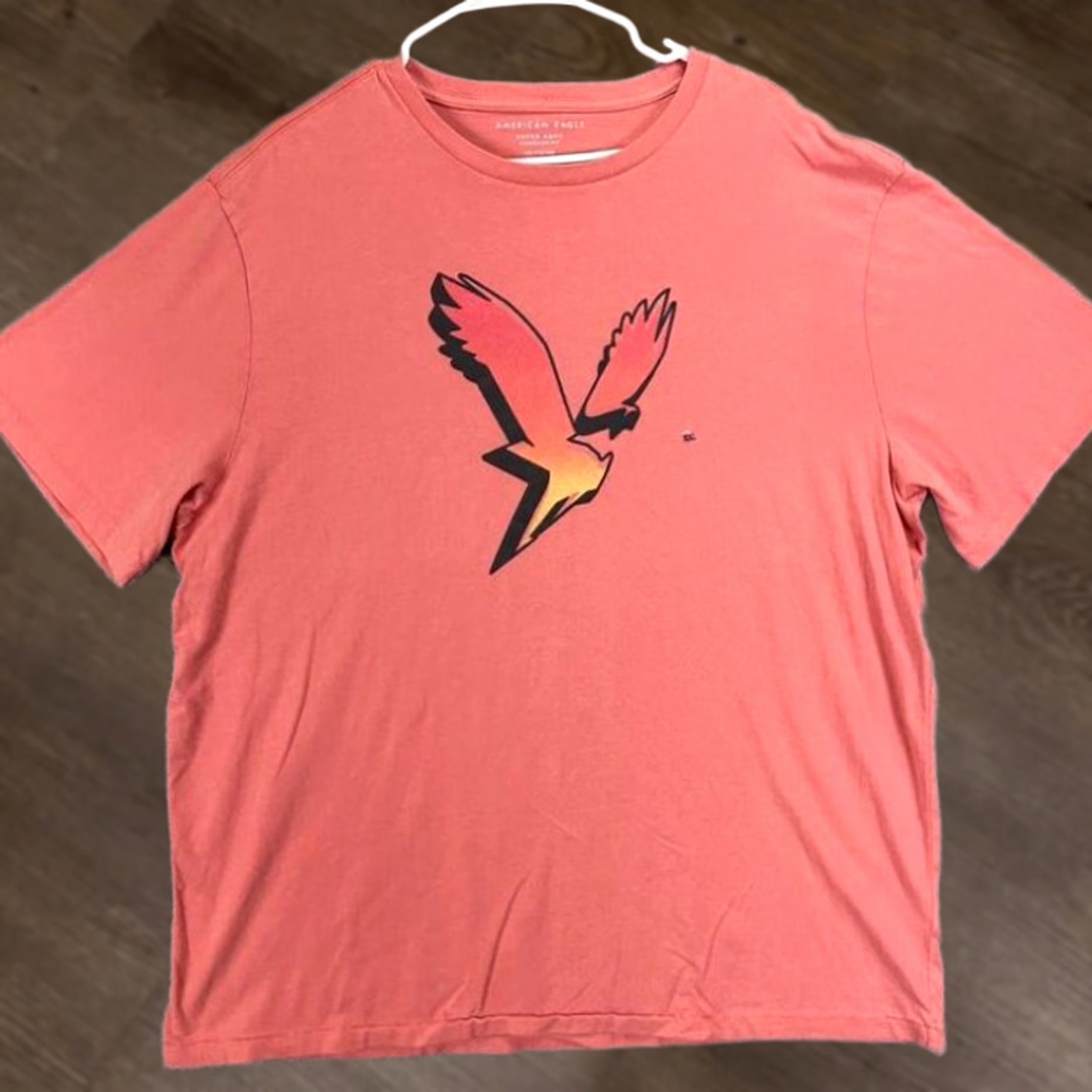 Vintage American Eagle T-Shirt Mens 2XL Pink Graphic Print Short Sleeve Crew Neck Standard Fit Tee Size US XXL / EU 58 / 5 - 1 Thumbnail