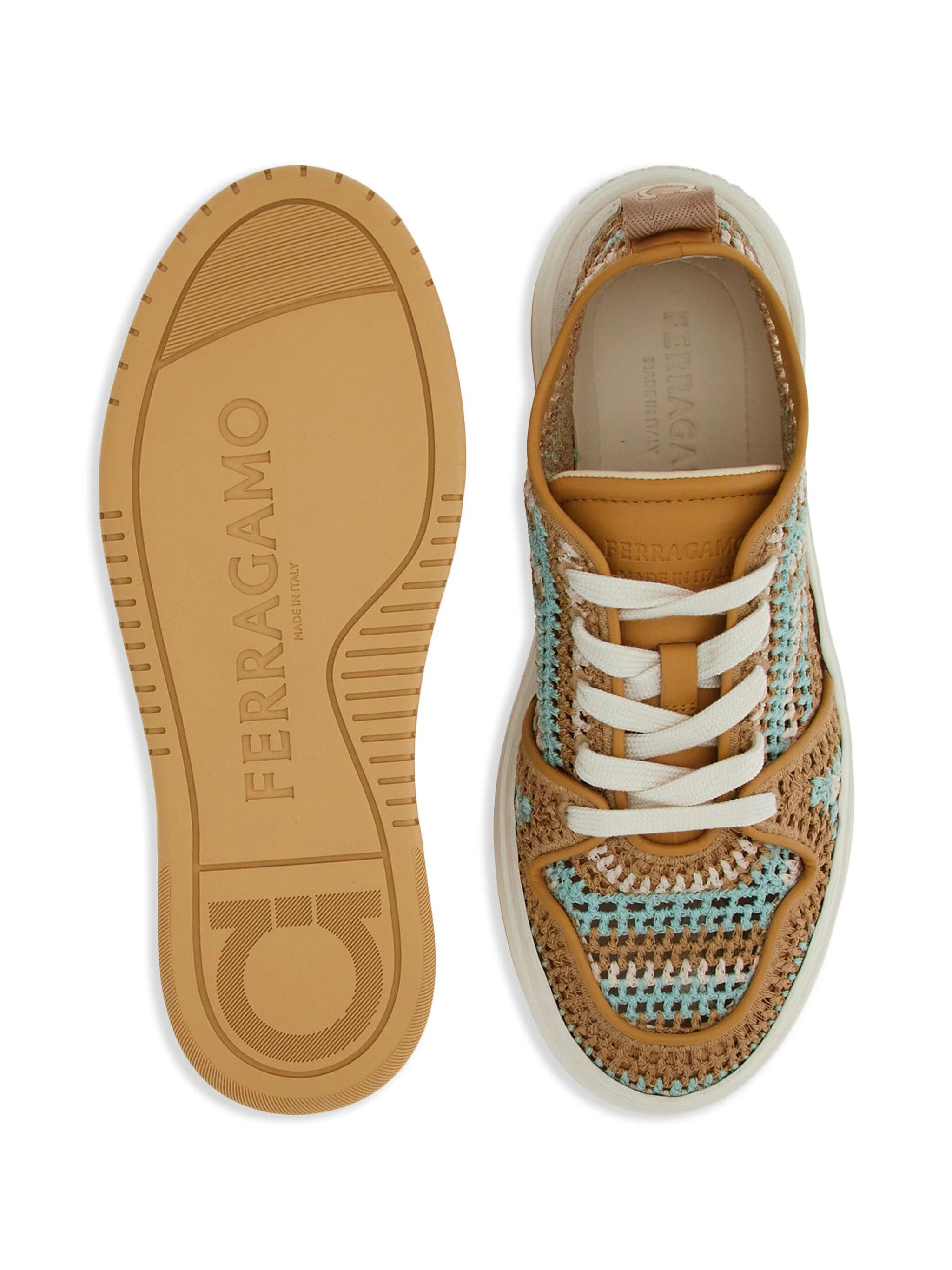 Salvatore Ferragamo o1s1rm0924 Panelled Low-Top Sneakers in Multicolor Size US 7.5 / IT 37.5 - 5 Thumbnail