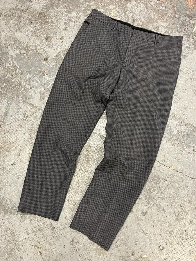 Prada AW2015 Prada Grey Wool Checked Minimalist Tailored Pants Size US 31 - 5 Thumbnail