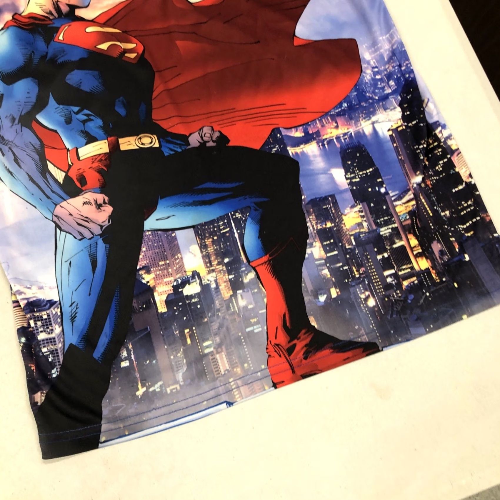 DC Comics Superman Mens T-Shirt Medium Blue All Over Print AOP Short Sleeve DC Comics Graphics Shirt Mens Size US M / EU 48-50 / 2 - 4 Thumbnail