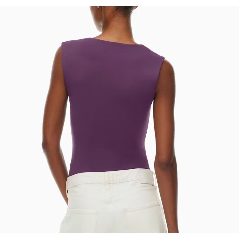 Aritzia NEW Aritzia Contour Esteem Square Neck Bodysuit Top Purple M Size M / US 6-8 / IT 42-44 - 2 Thumbnail