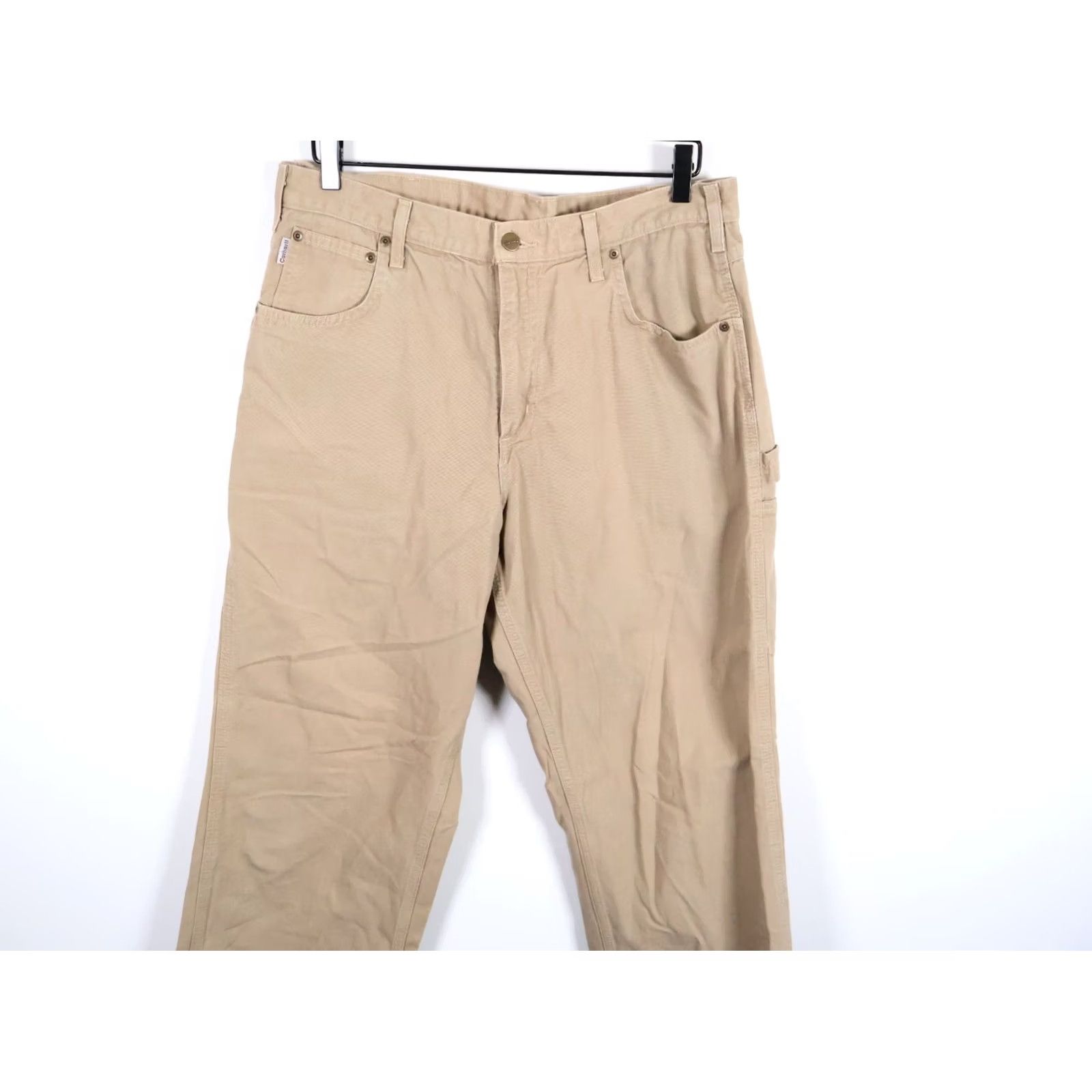 Carhartt Carhartt Carpenter Pants Men's 34 x 33 Loose Canvas Beige B159 GKH (36/34 Tag) Size US 34 / EU 50 - 4 Thumbnail