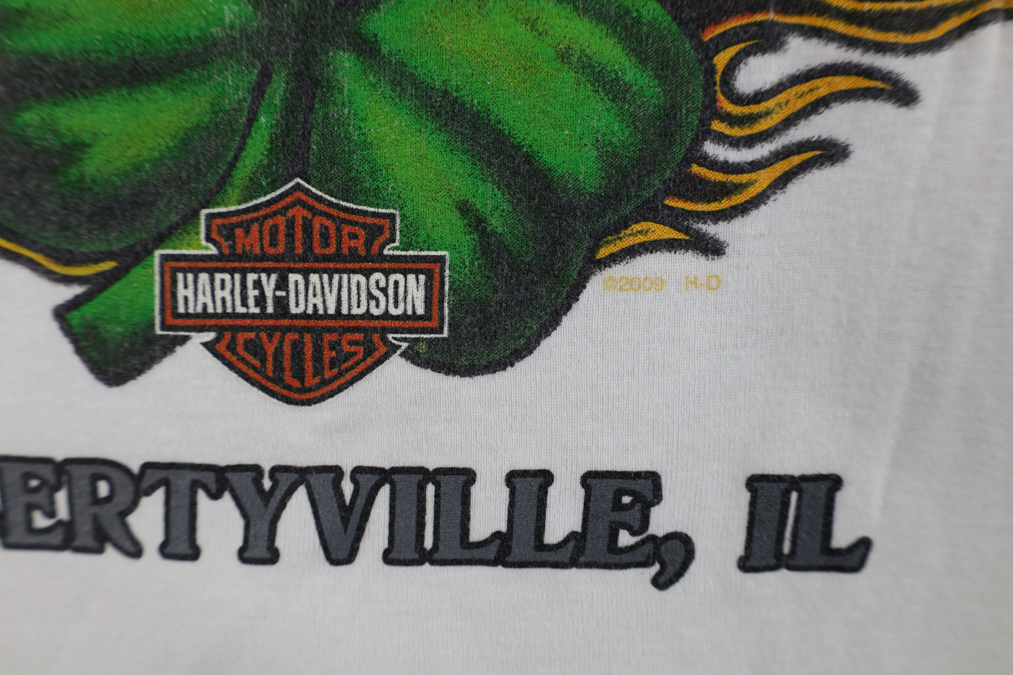 Harley Davidson × Vintage Vintage Y2K Harley Davidson Knit Lucky Shamrock T-Shirt Size US L / EU 52-54 / 3 - 13 Thumbnail