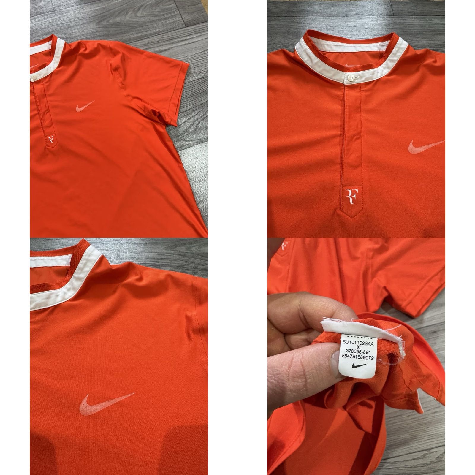 Nike Nike RF 2010 Miami Henley Tennis Polo Shirt Orange XL Men T-Shirt JERSEY 378658-891 Size US XL / EU 56 / 4 - 8 Thumbnail
