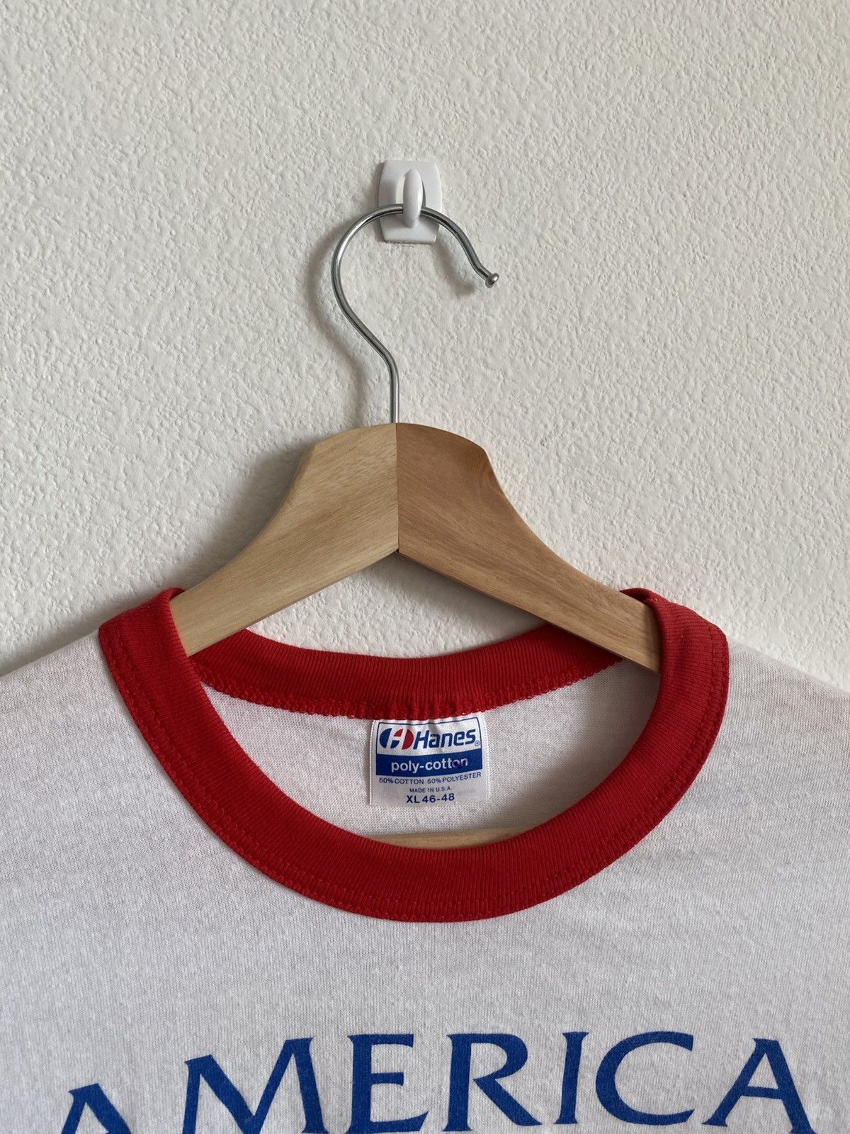 Vintage Vintage 80s Ollie North Ringer Tee Size US XL / EU 56 / 4 - 4 Thumbnail