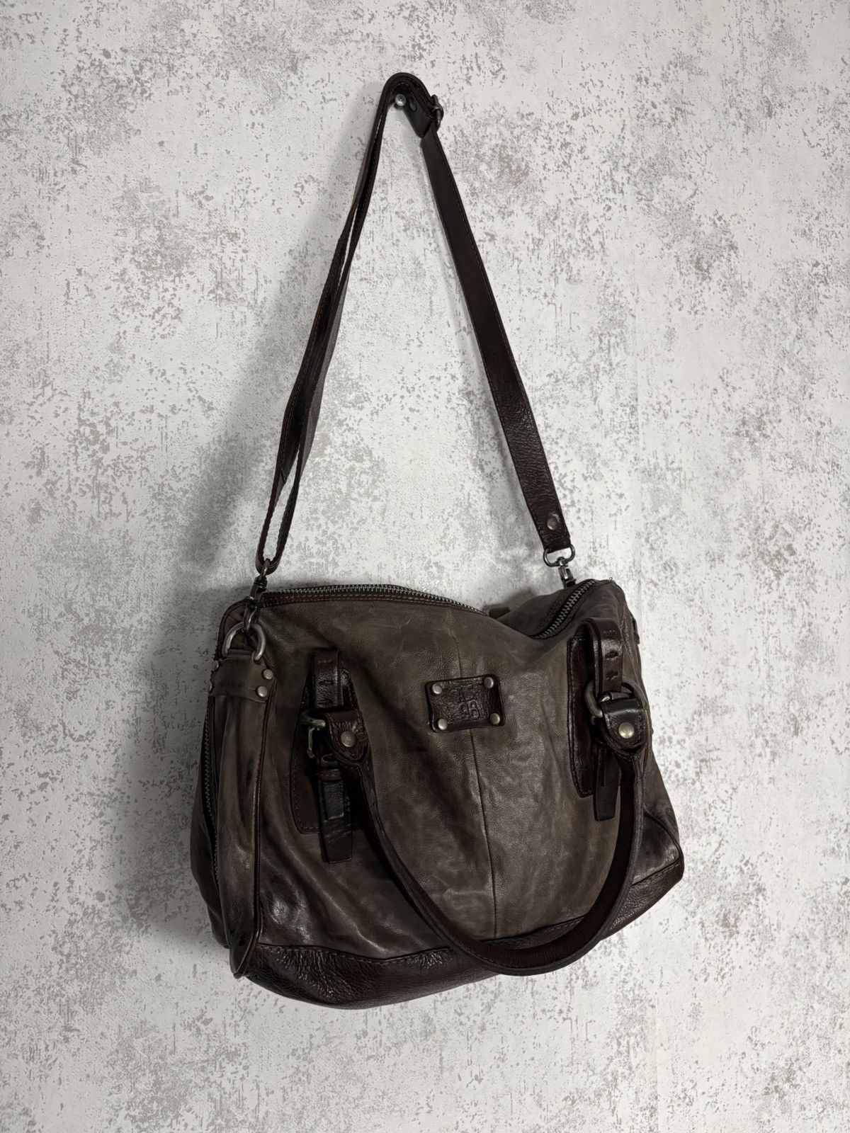 A.S.98 A.S.98 AirStep Archive Brown Leather Satchel Shoulder Bag Size ONE SIZE - 3 Thumbnail