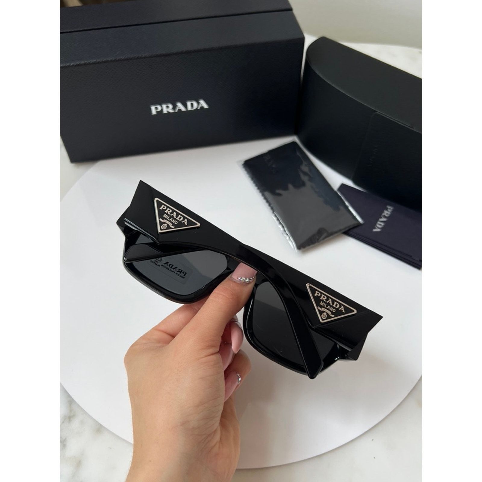 Prada NEW Prada PR10ZS Black Sunglasses Unisex $563 Size ONE SIZE - 4 Thumbnail