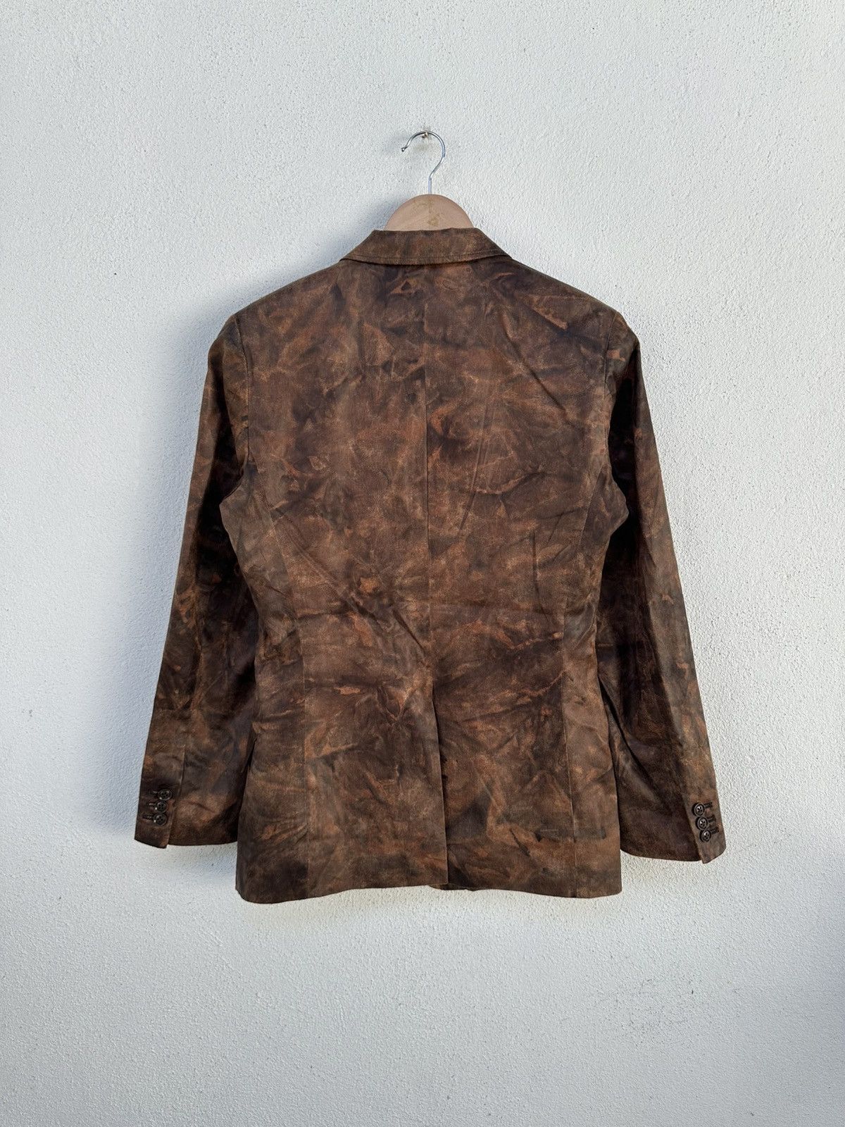 Japanese Brand × Tornado Mart Tornado Mart Brown Leather Grain Printed Blazer Size US M / EU 48-50 / 2 - 5 Thumbnail