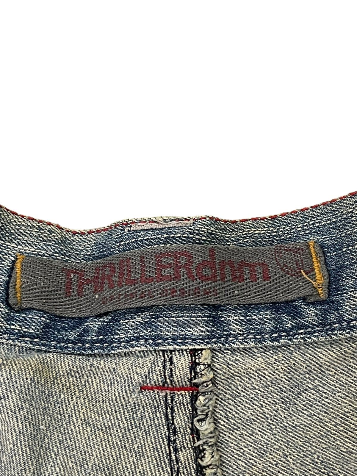 Japanese Brand Baggy Jeans Vtg Thriller Denim Distress Wide Denim 6🟦3 Size US 33 - 12 Thumbnail