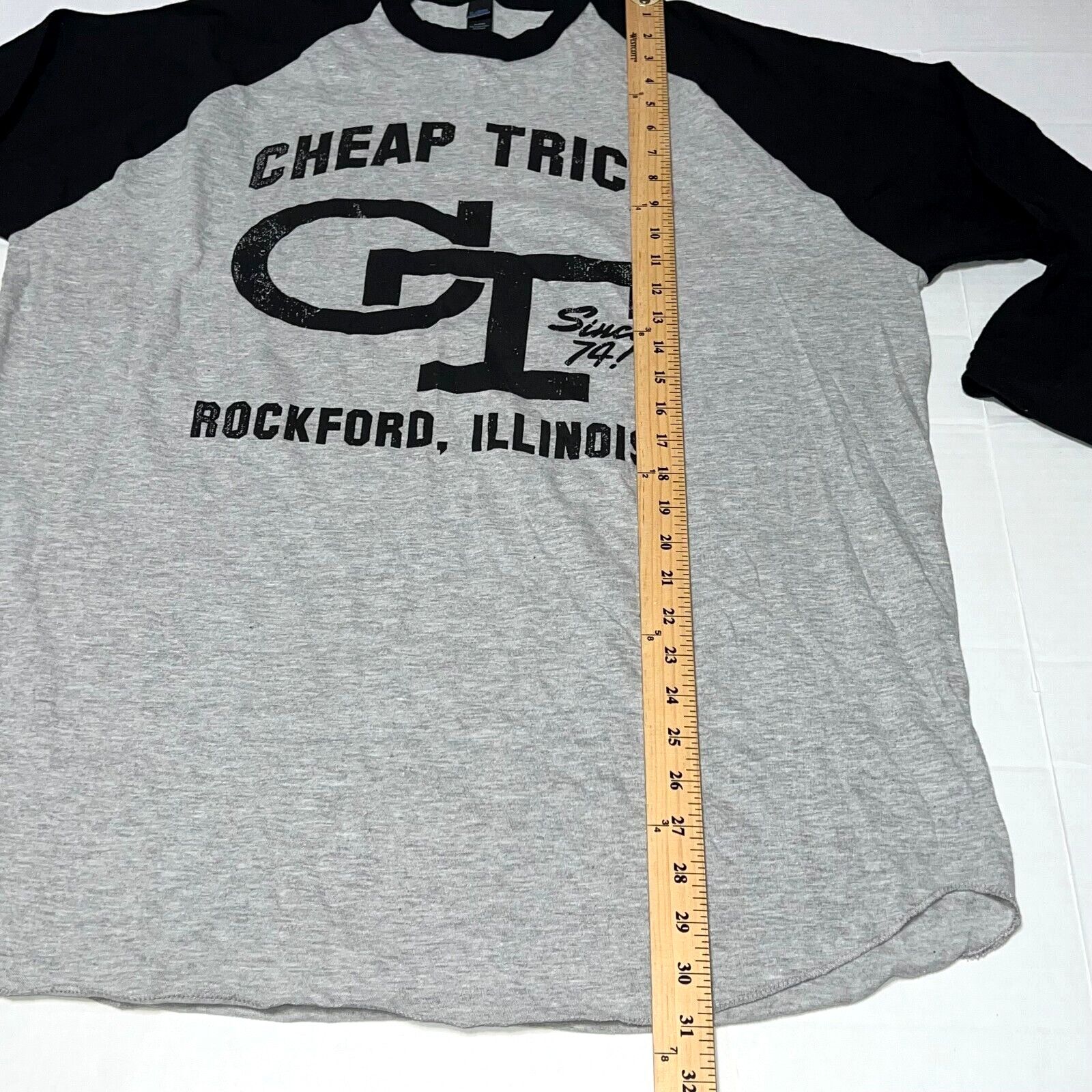 Tultex Cheap Trick Surrender 74 3/4 Sleeve Shirt Grey Men's 2XL Size US XXL / EU 58 / 5 - 7 Thumbnail