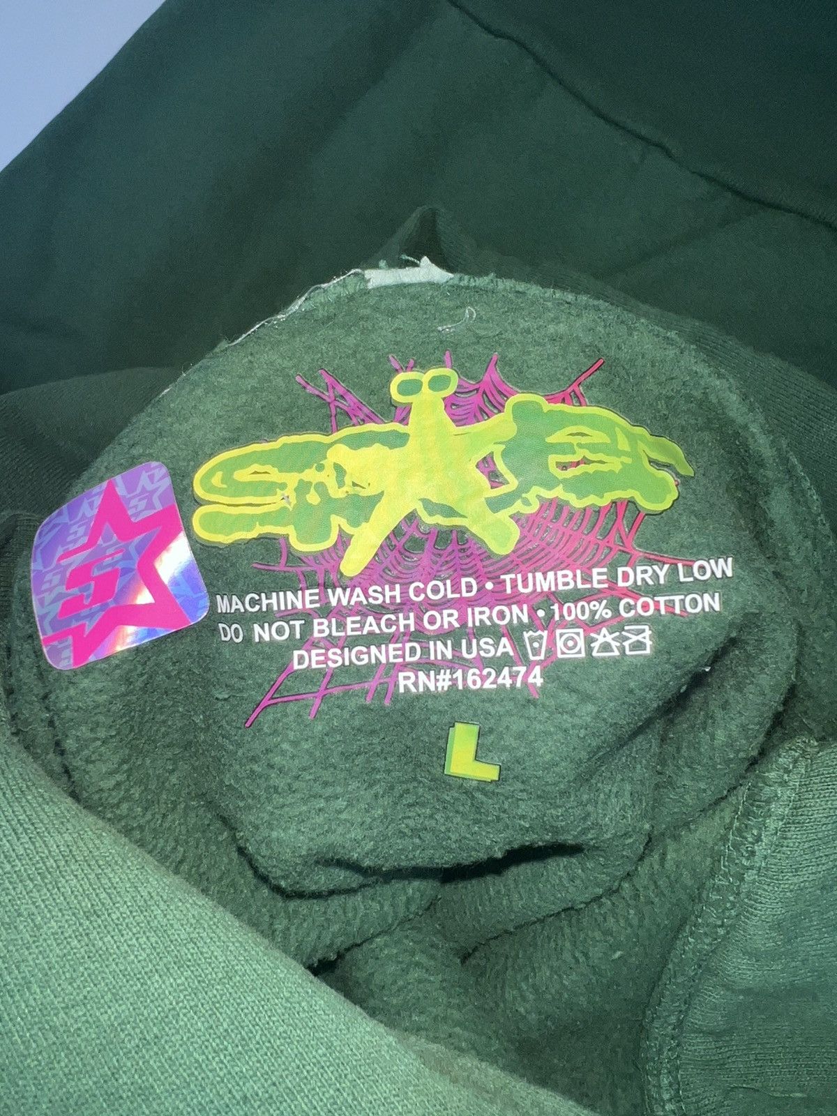 Sp5der Sp5der Hunter Green Hoodie Size US L / EU 52-54 / 3 - 4 Thumbnail