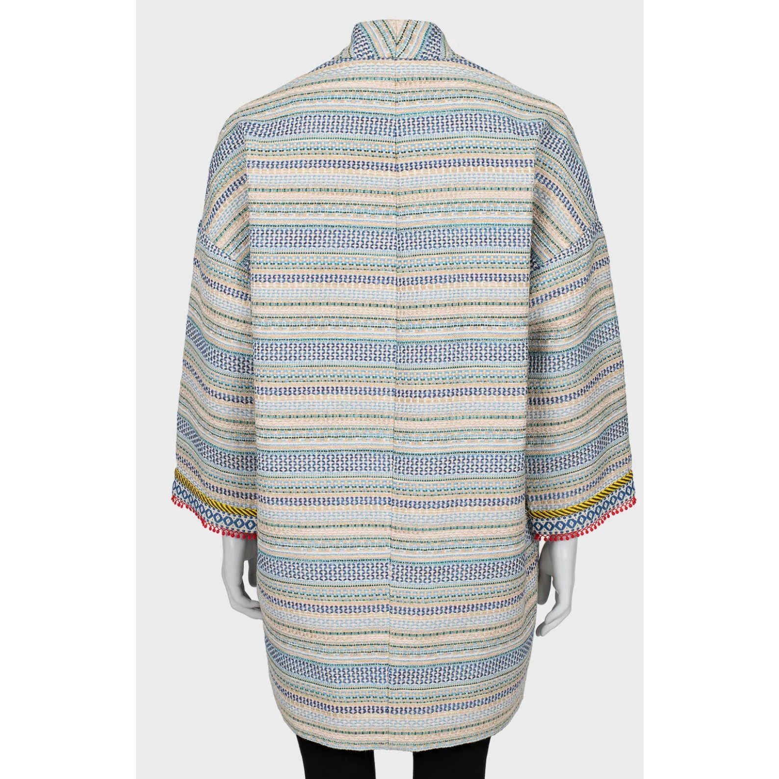 Weekend Max Mara Max Mara Weekend Striped Double-Breasted Coat - Size S Size S / US 4 / IT 40 - 3 Thumbnail