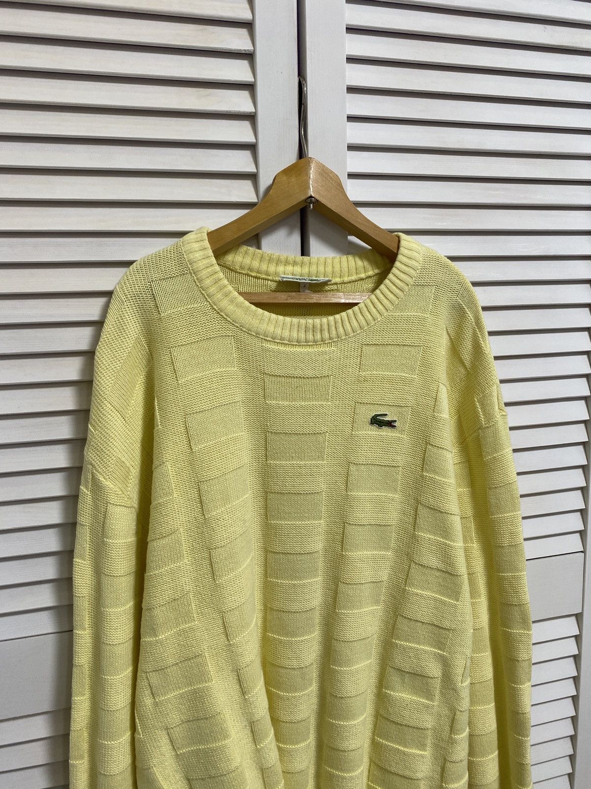 Lacoste Vintage Knitwear Sweater Lacoste Lemon Logo Cable Chunky Size US M / EU 48-50 / 2 - 2 Thumbnail