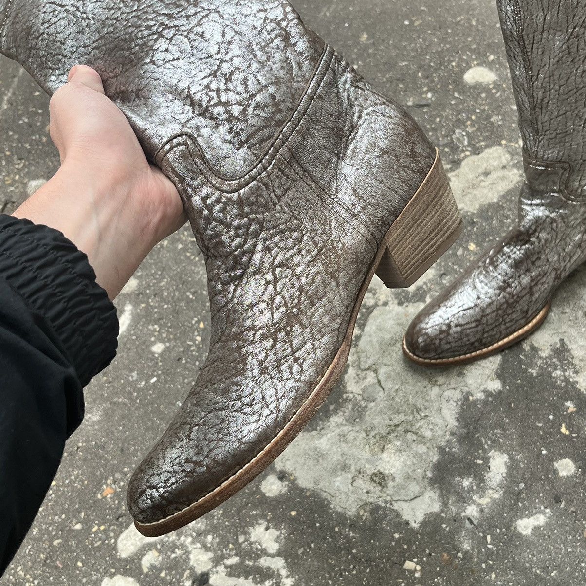Miu Miu Archive 00s Miu Miu Cowboy Astro Leather Boots Size US 7.5 / IT 37.5 - 7 Thumbnail