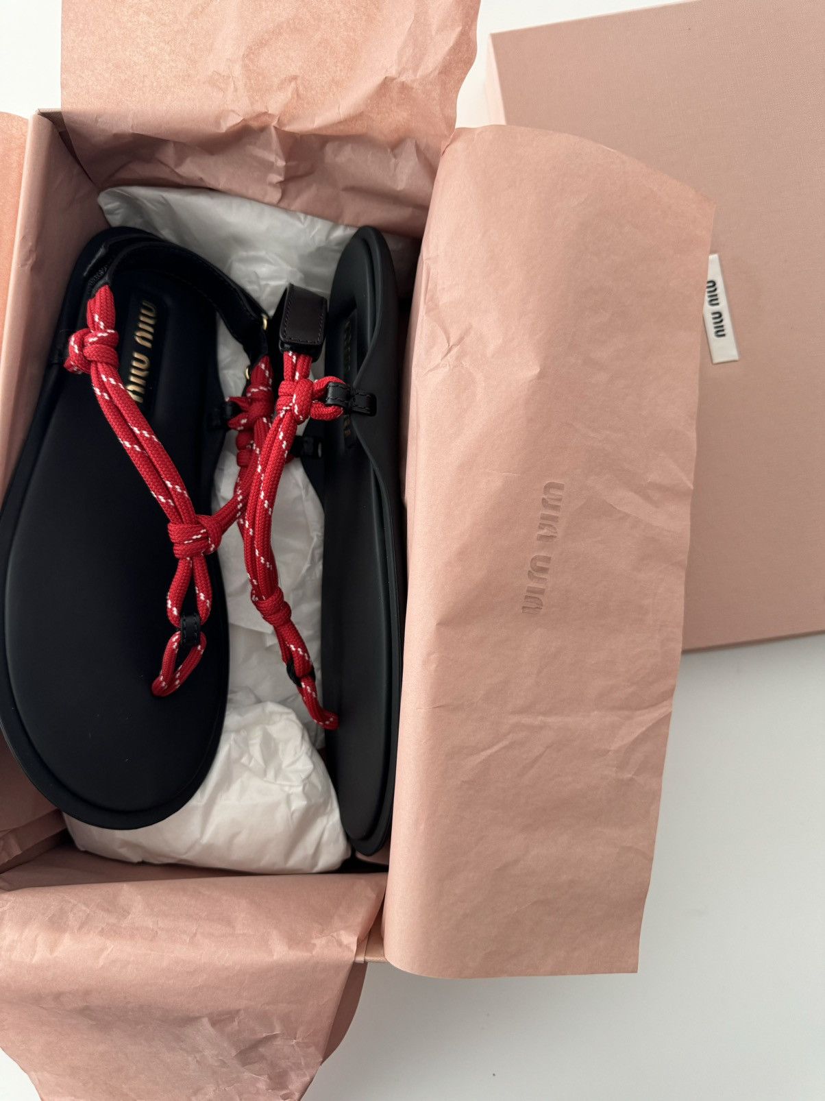 Miu Miu Miu Miu Riviere Cord & Leather Sandals Size US 11 / IT 41 - 9 Thumbnail