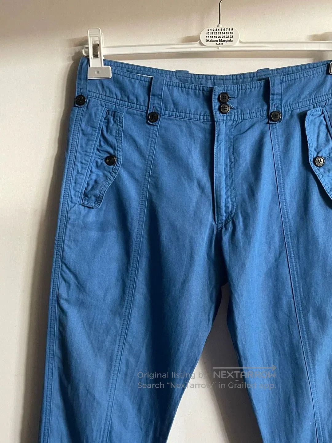 Dries Van Noten Dries Van Noten Blue Button Tie Belt Trousers. Size US 30 / EU 46 - 2 Thumbnail