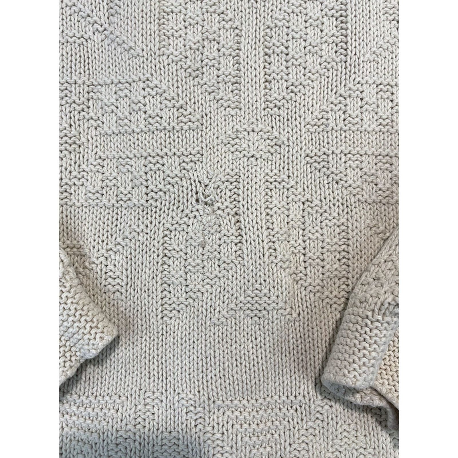 Basic Editions VINTAGE Basic Editions Sweater Shirt Womens S Snowflake Knit Mock Neck Holiday Cream White 90s Christmas Winter Ski Preppy Casual Pullover Size S / US 4 / IT 40 - 3 Thumbnail