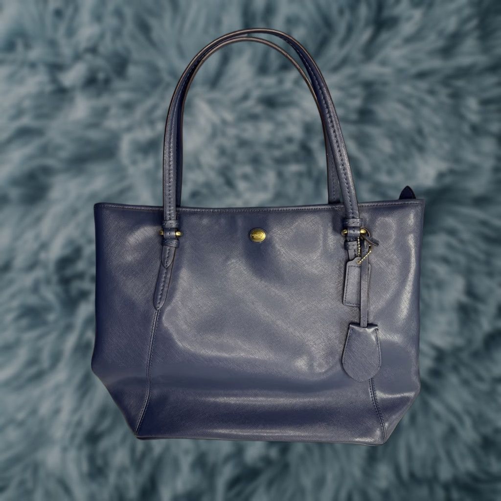 Coach Coach Payton Leather Navy Blue Tote Shoulder Bag E 1480-F27349 Women’s Size ONE SIZE - 1 Thumbnail