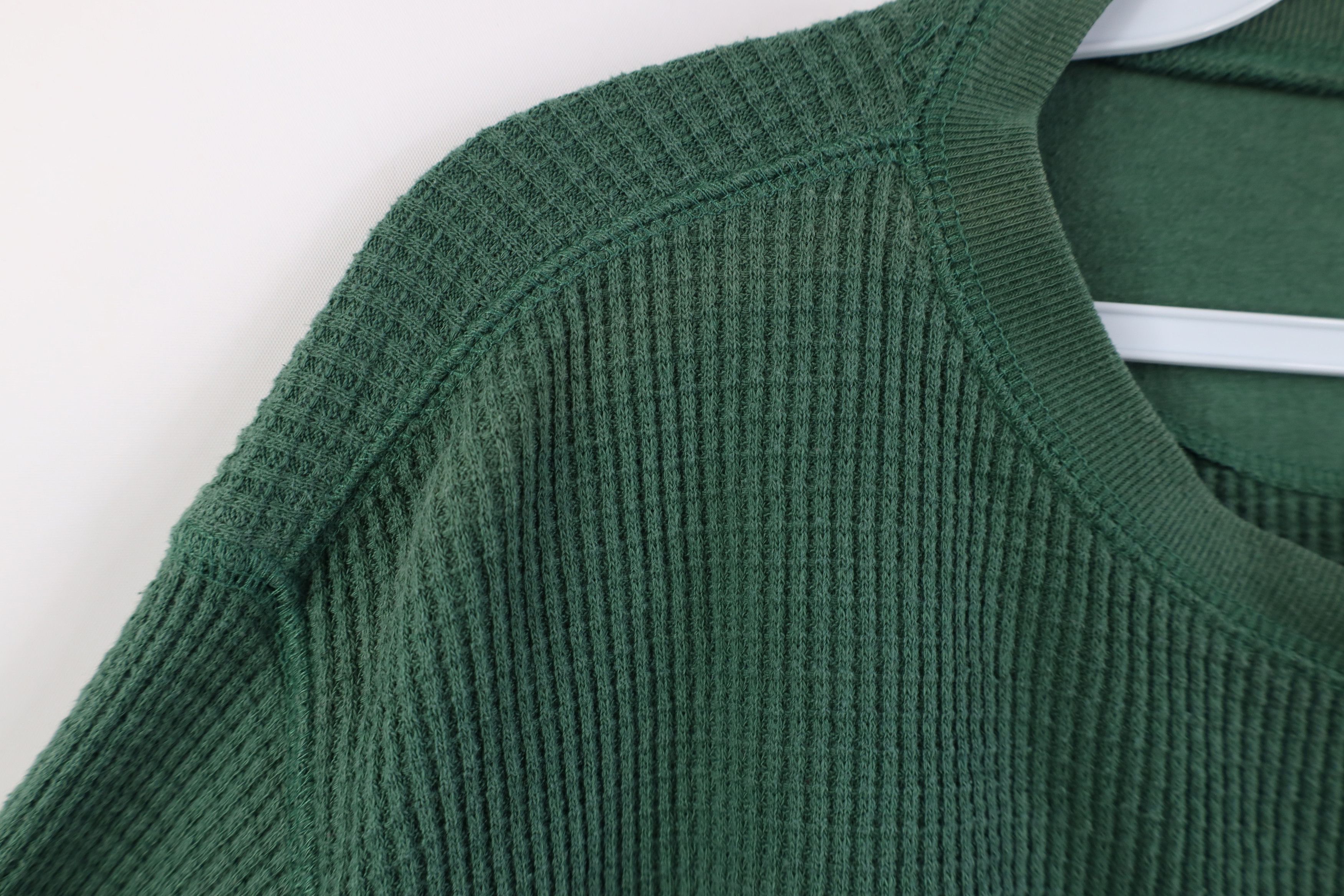 Gap Vintage Y2K Gap Waffle Knit Long Sleeve T-Shirt Green Size US L / EU 52-54 / 3 - 6 Thumbnail