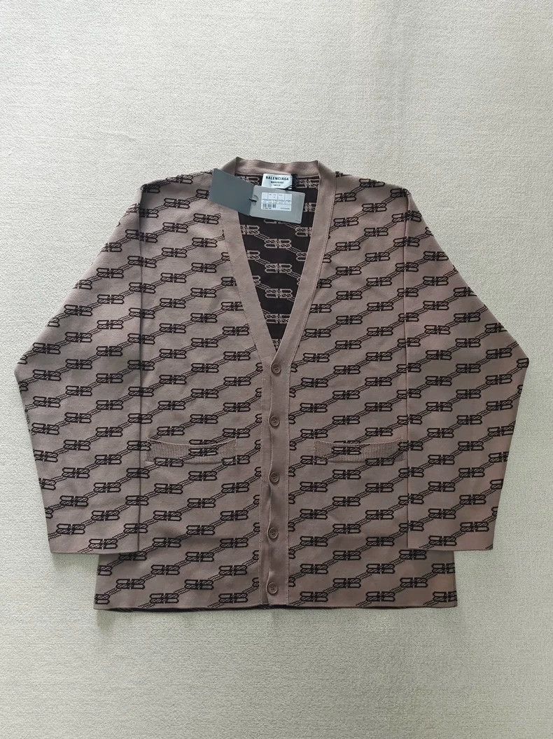 Balenciaga Balenciaga Logo Knitted Cardigan Sweater Size US M / EU 48-50 / 2 - 1 Thumbnail