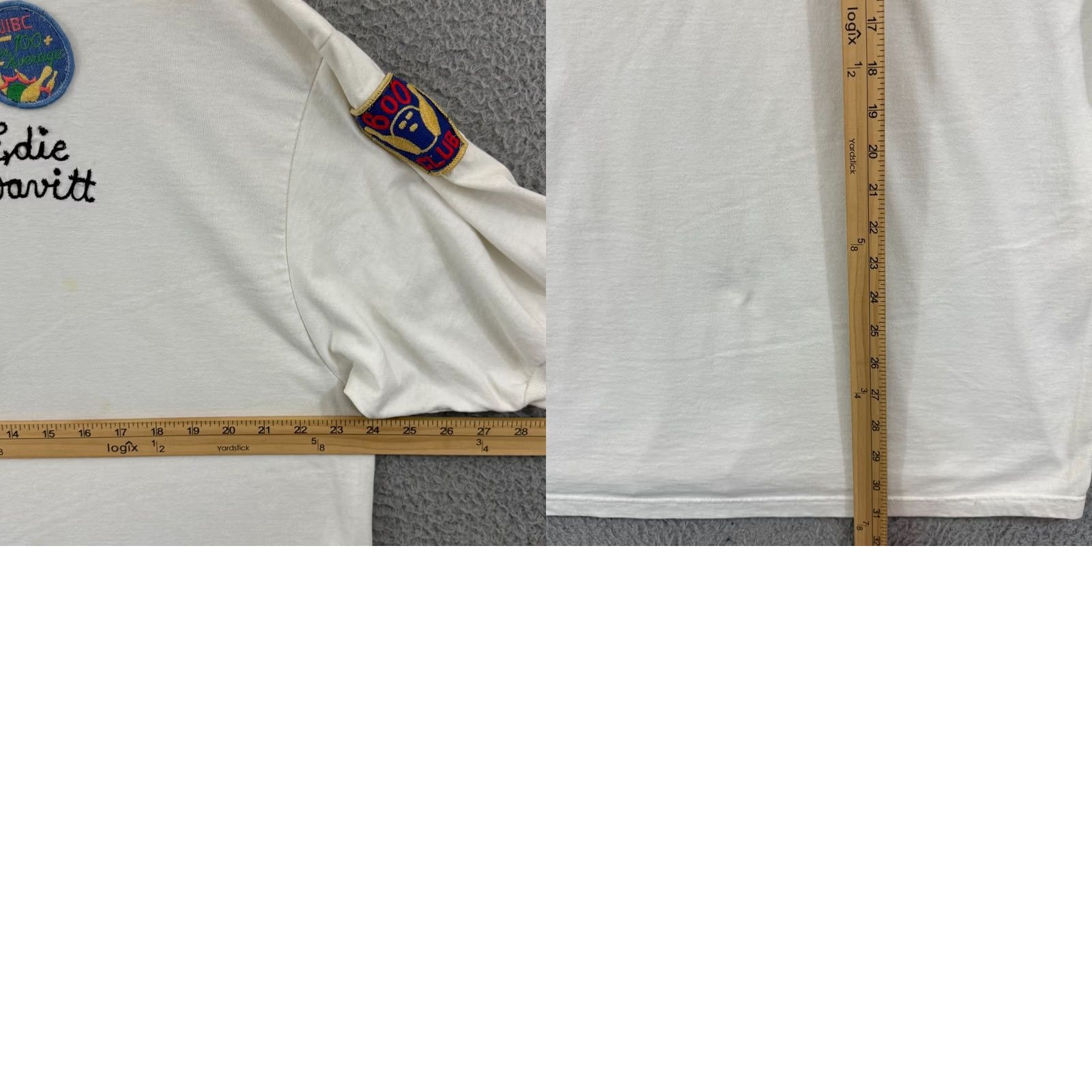 Jerzees VINTAGE Bowling Shirt Mens XL White Short Sleeve Polo Sport 90s Button Pullover Size US XL / EU 56 / 4 - 8 Thumbnail