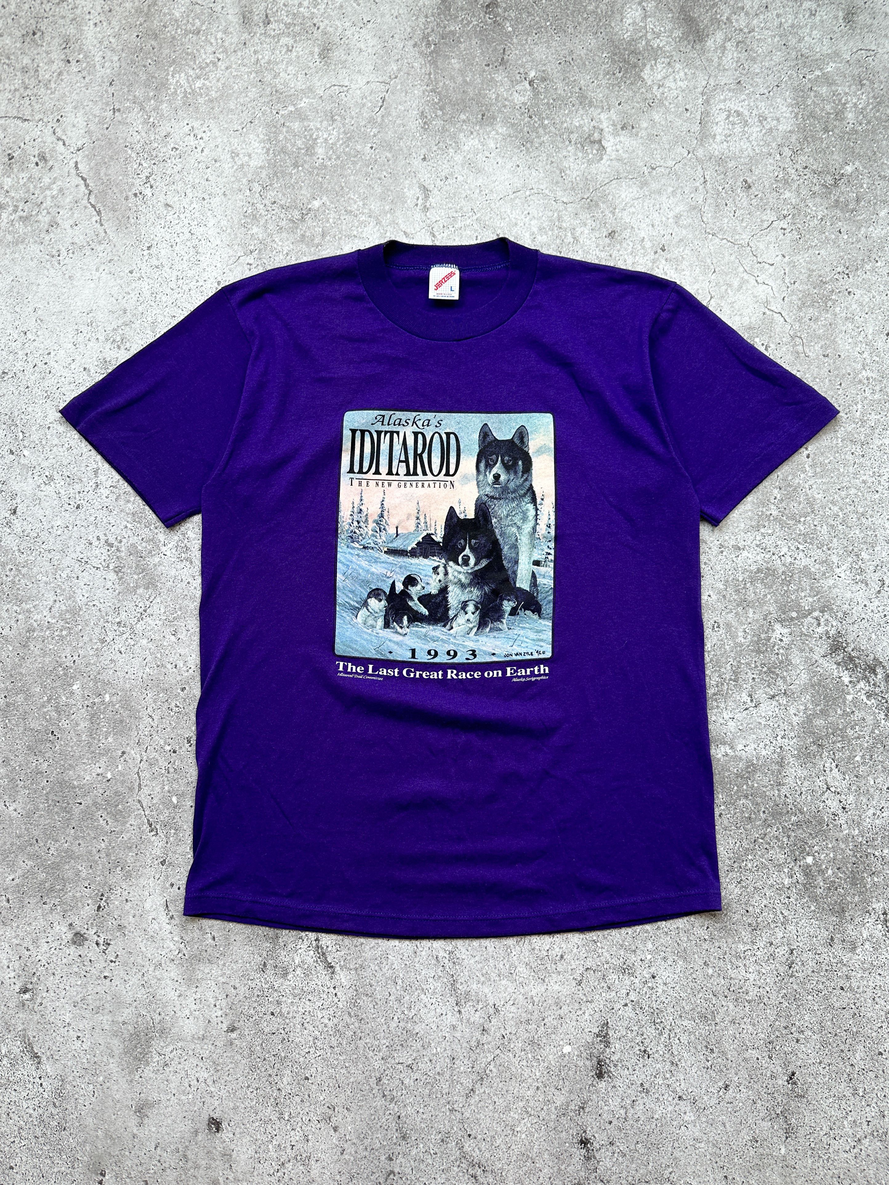 Vintage Vintage Iditarod Alaska Husky Dogs Printed Tee Size US M / EU 48-50 / 2 - 2 Thumbnail