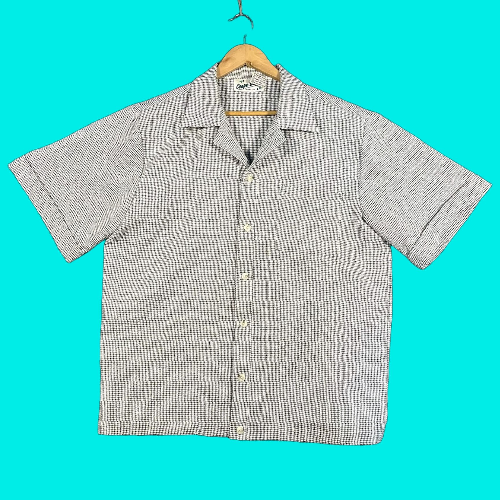 Vintage VINTAGE Coupe De Lux Mens XL Shirt Short Sleeve Button Camp Collar Striped 90s Gray Graphics Mens Size US XL / EU 56 / 4 - 1 Thumbnail