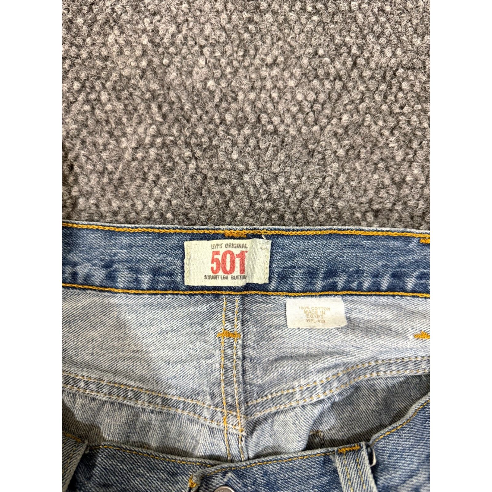 Levi's Levi's 501 Jeans Mens 38x30 Straight Button Fly Denim Jeans Blue Size US 38 / EU 54 - 6 Thumbnail
