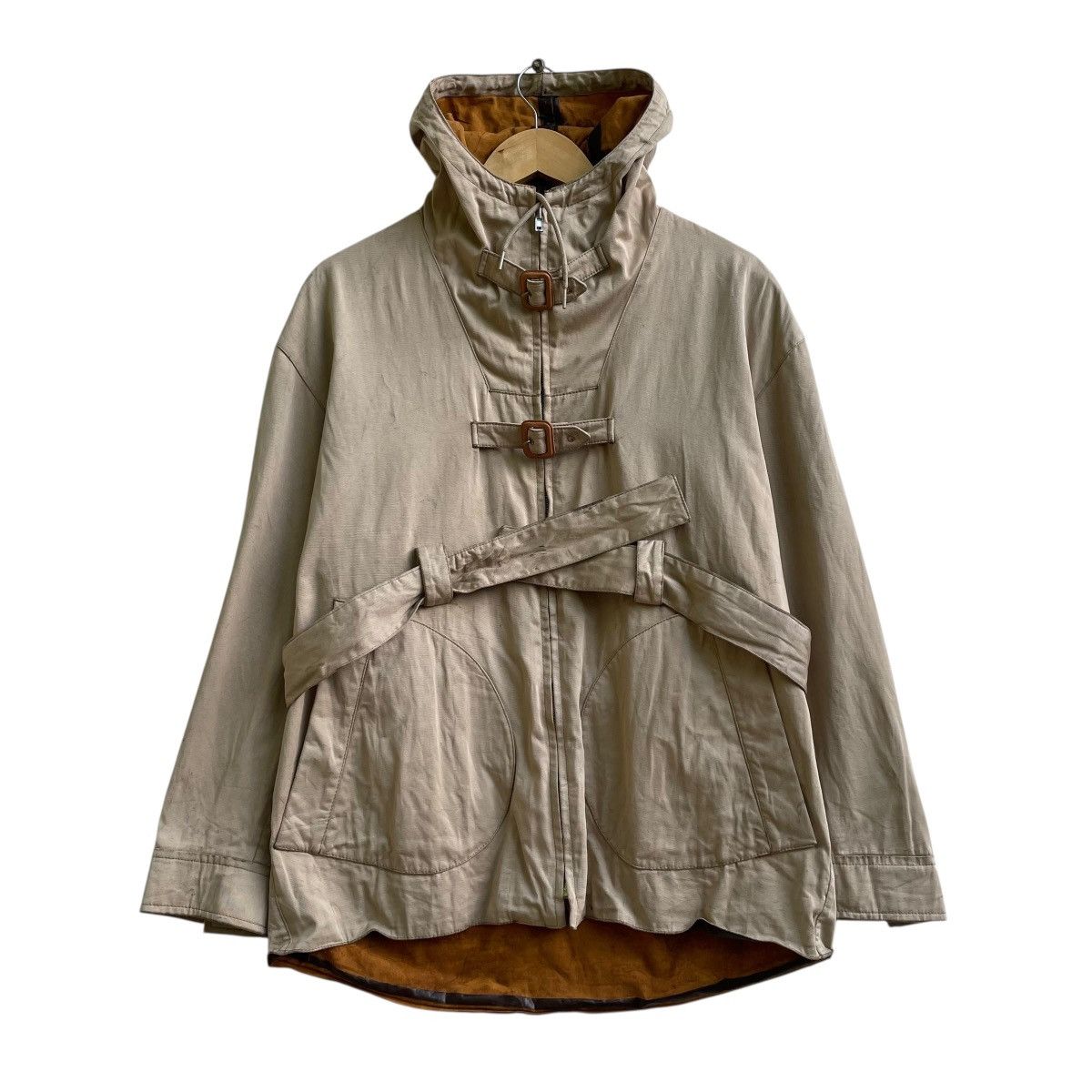 Miu Miu 💥Authentic Trashed Miu Miu Type Military Parka Belted Wax Size US M / EU 48-50 / 2 - 1 Thumbnail