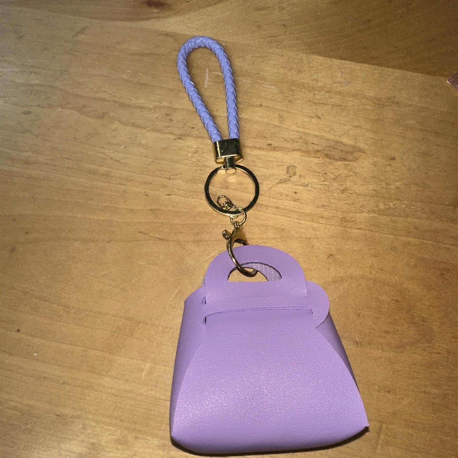 The Unbranded Brand Bag Pendant Earphone Bag Keychain Storage Small Bag purple Size ONE SIZE - 1 Thumbnail