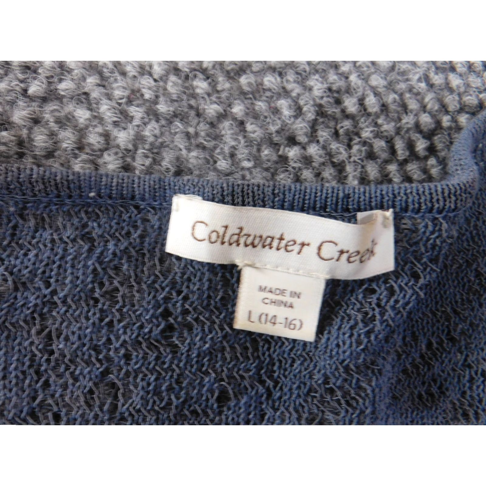 Coldwater Creek Coldwater Creek Blouse Shirt Womens L Blue Sheer Lace V-Neck Casual Long Sleeve Cap Sleeve Ruffle Cotton Polyester Basic Classic Size L / US 10 / IT 46 - 5 Thumbnail