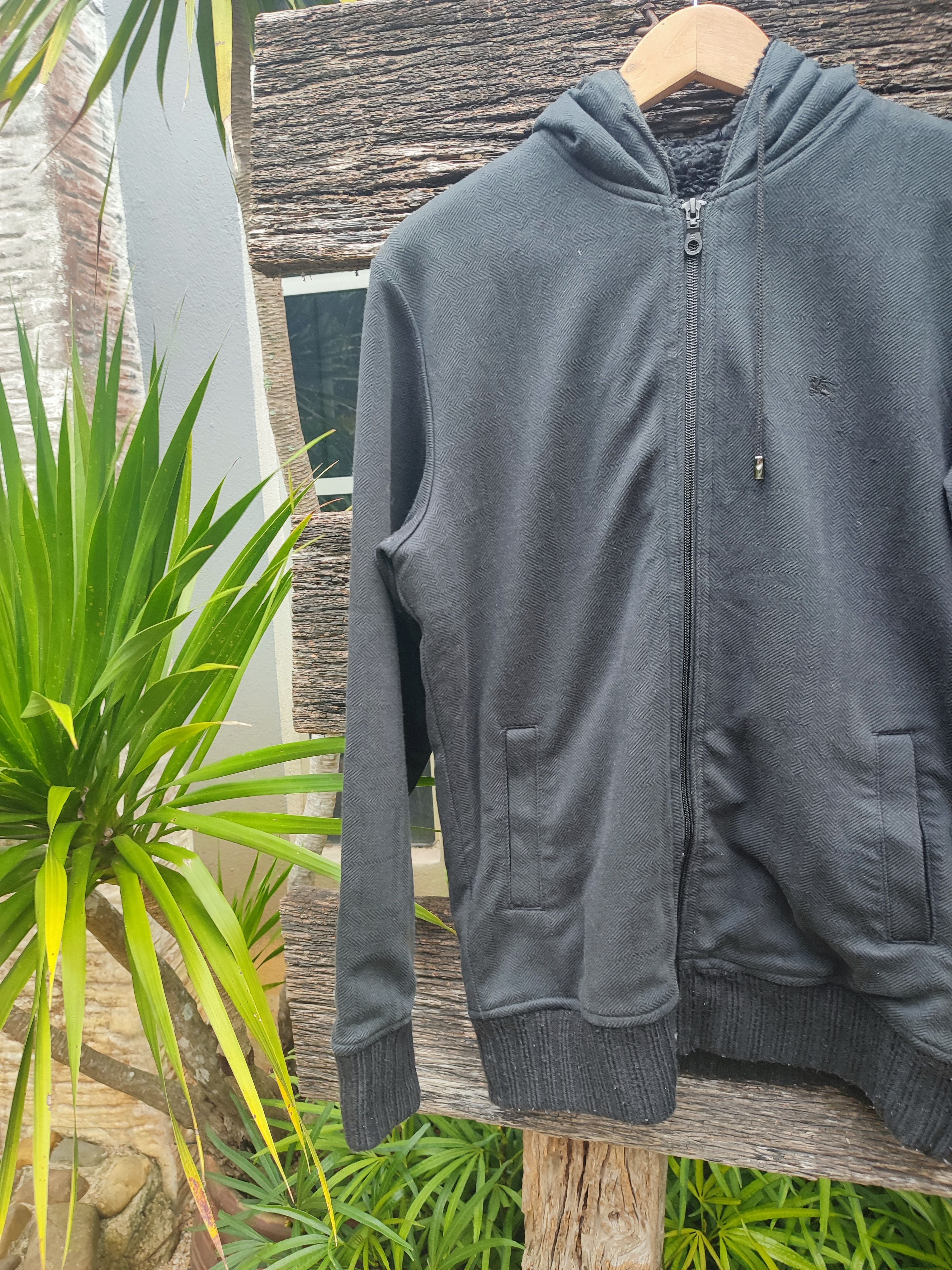 Burberry Burberry Blue Label Fleece-Lined Zip Hoodie (Vintage, Black) Size US L / EU 52-54 / 3 - 2 Thumbnail