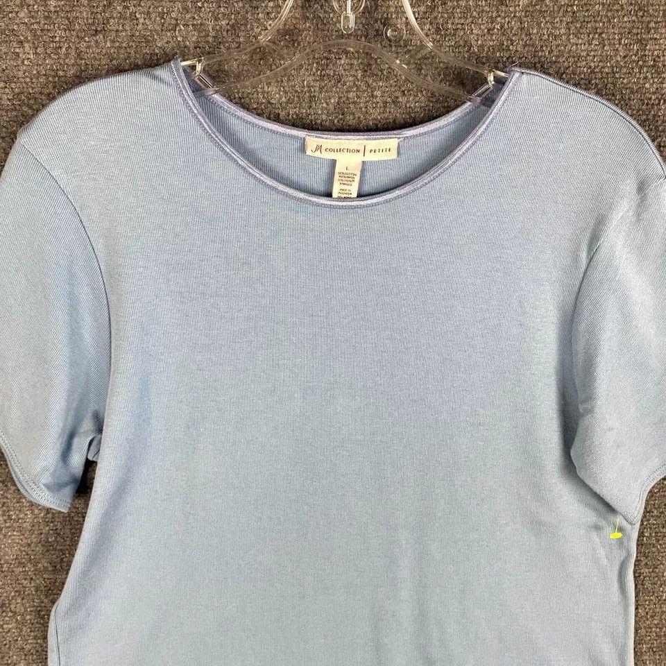 JM Collection JM Collection Top Women's Petite Large PL Short Sleeve Shirt Size L / US 10 / IT 46 - 2 Thumbnail