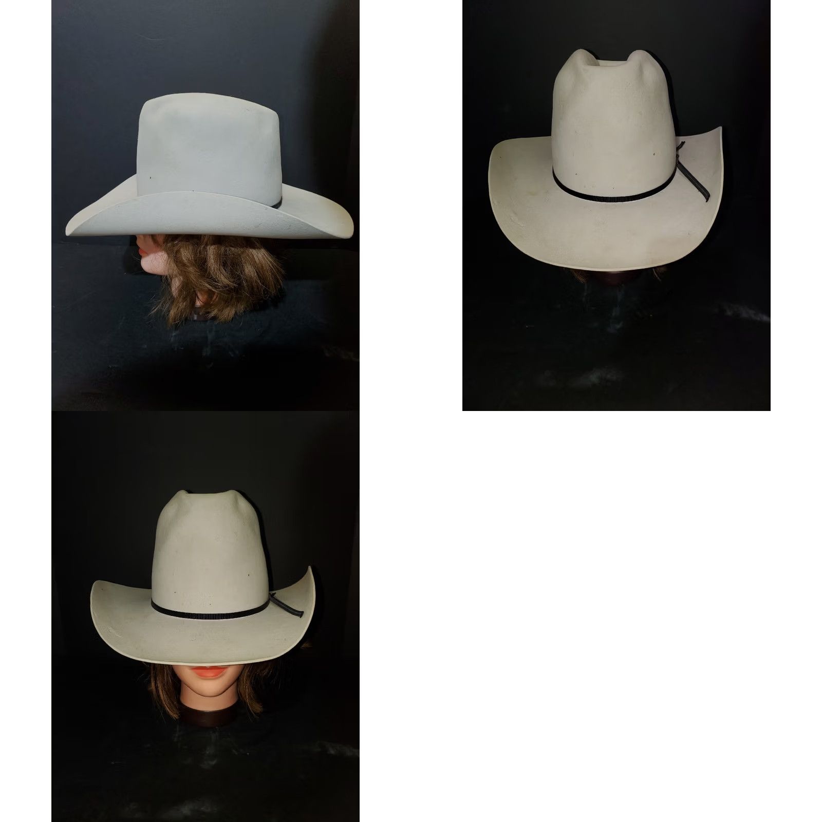 Stetson VINTAGE John B Stetson 7x Beaver Classic Silverbelly Cowboy Western Hat Sz 6 7/8 Size ONE SIZE - 10 Thumbnail