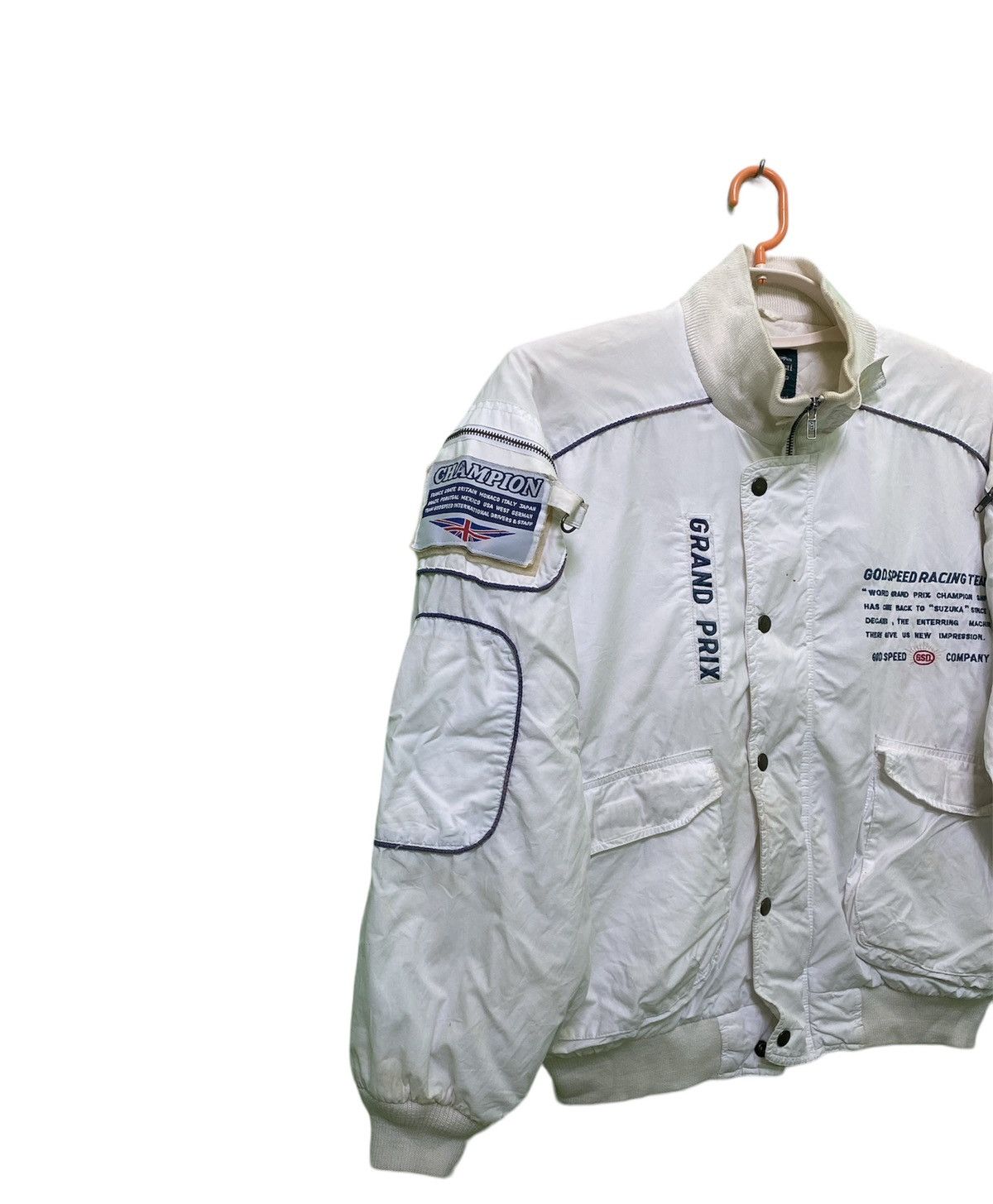 Godspeed Vintage British Godspeed Racing team Bomber Jacket Size US XL / EU 56 / 4 - 3 Thumbnail