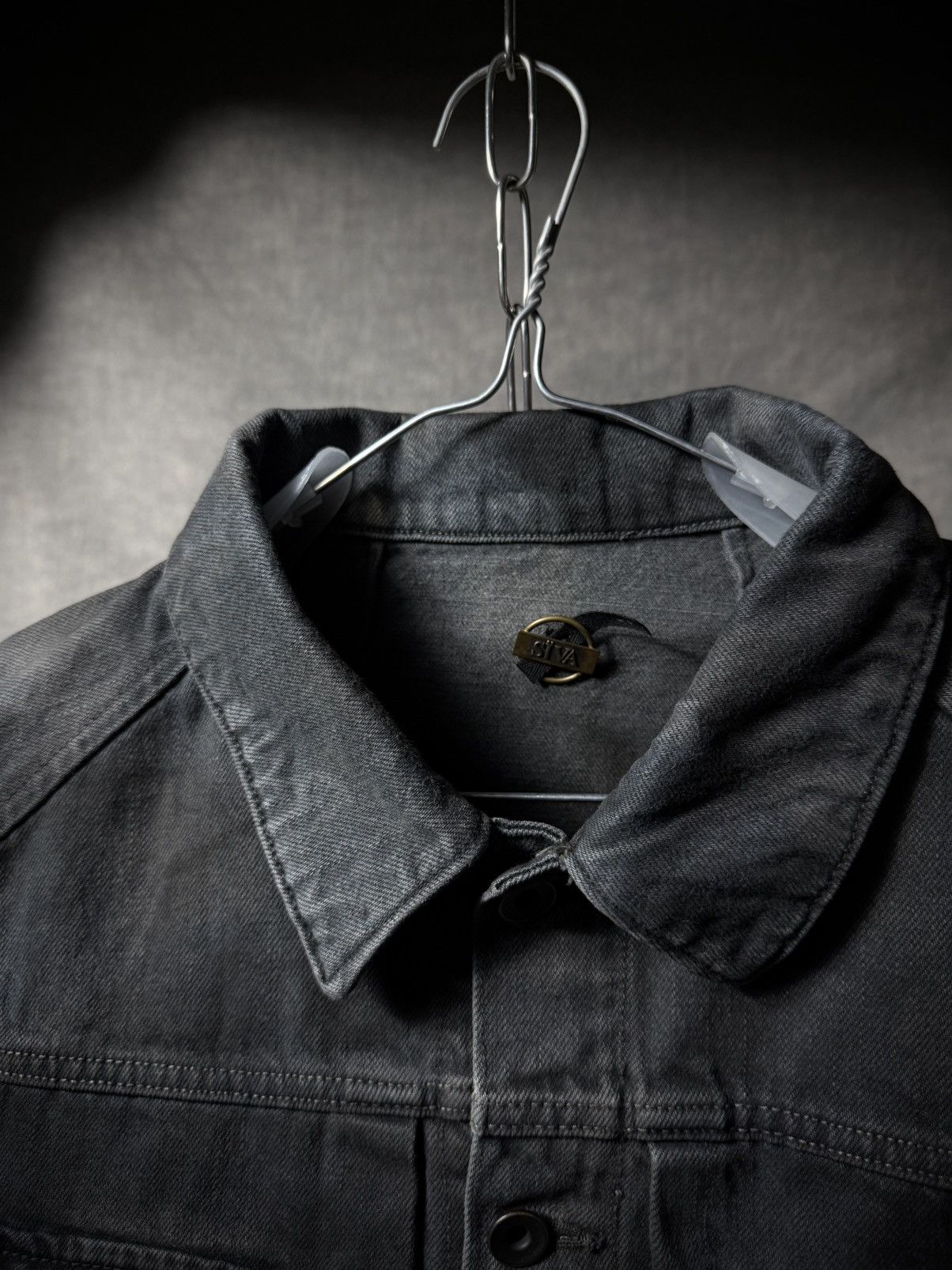 SIVA Siva 2012 Waxed Layered Multi-Panel Denim Jacket Size US S / EU 44-46 / 1 - 4 Thumbnail