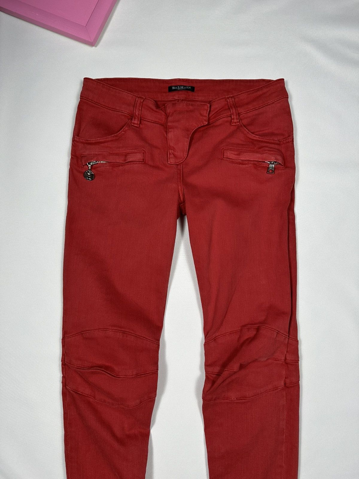 Balmain Balmain Paris Biker Jeans Pants Denim Low Rise Skinny Zipper Size 26" / US 2 / IT 38 - 6 Thumbnail