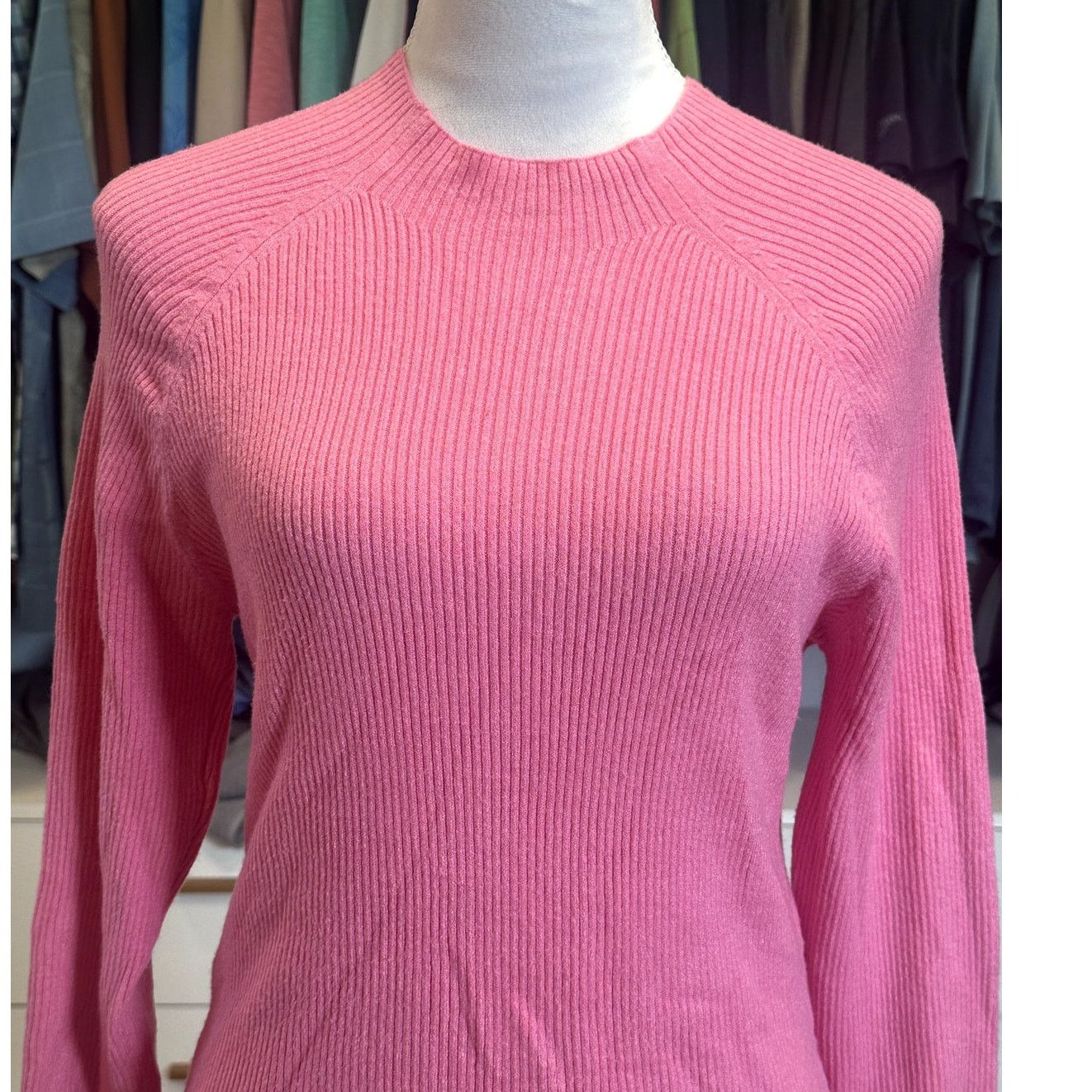 Other Vero Moda Women's Pink Mock Neck Ribbed Sweater XS NWT Size XS / US 0-2 / IT 36-38 - 2 Thumbnail