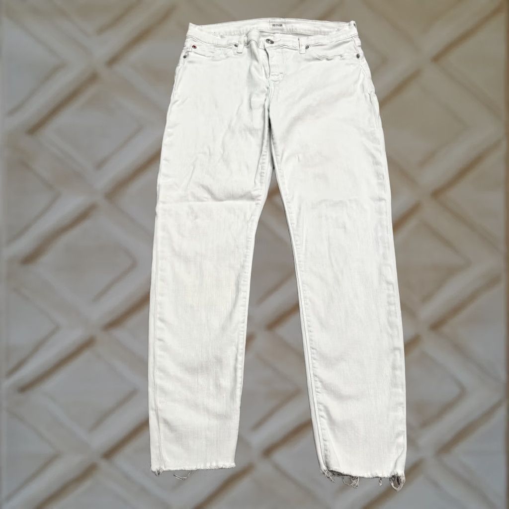 Hudson Hudson Krista Super Skinny Ankle Denim Jeans Womens 32 White Mid Rise Vintage No Size 24" / US 00 / IT 34 - 1 Thumbnail