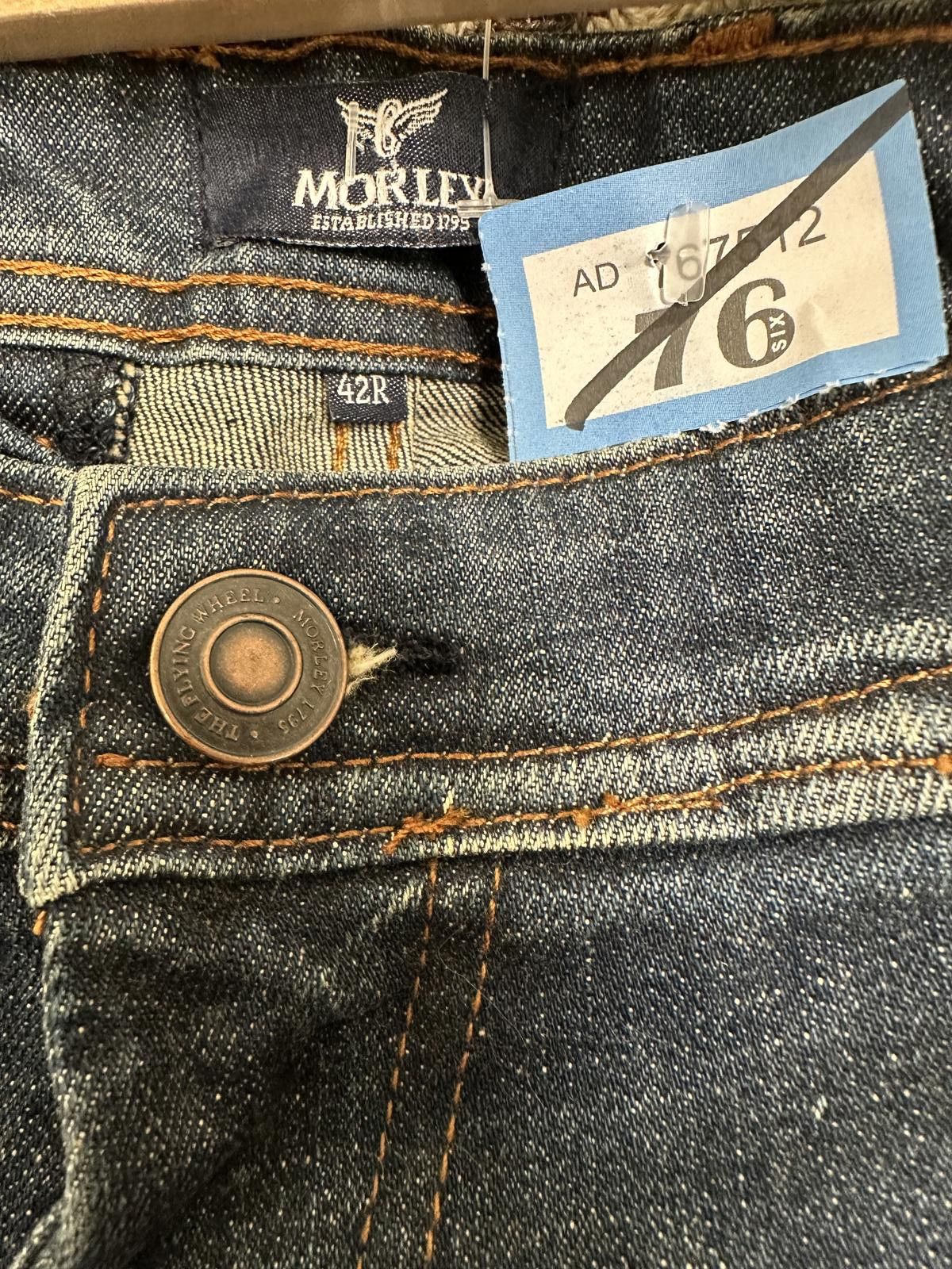Bob Marley Men's Morley Denim Jeans Size 42R Size US 32 / EU 48 - 2 Thumbnail