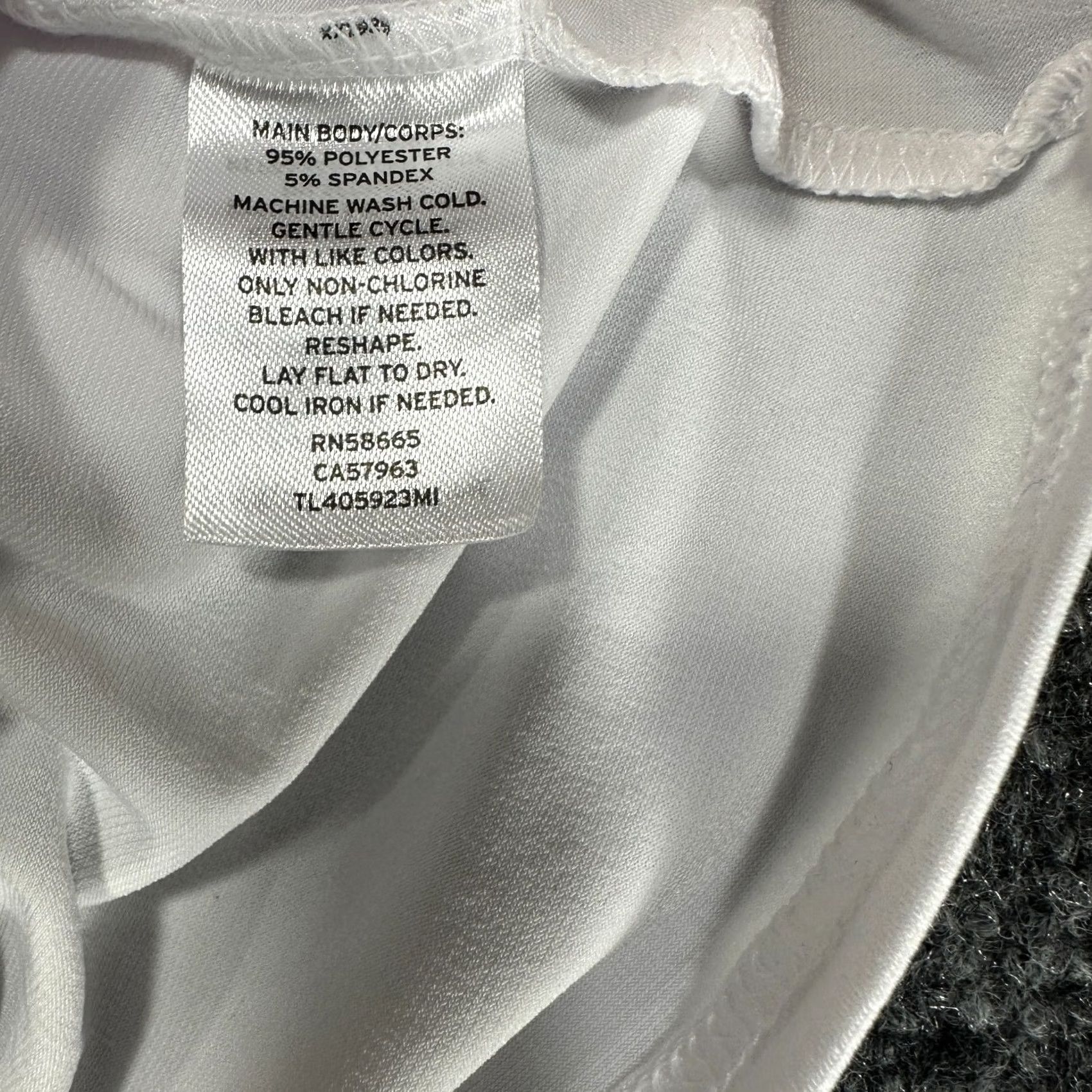 Vintage Leith Womens Medium White Stretch Knit Tee 3/4 Sleeve Ruched Side NEW Shirt Mens Womens Size M / US 6-8 / IT 42-44 - 6 Thumbnail