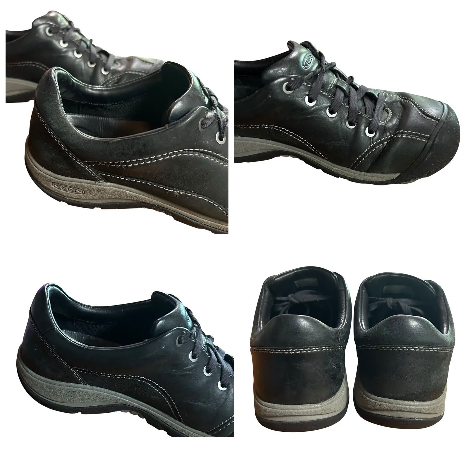 KEEN KEEN Presidio Women's Casual Leather Low Top Walking Shoes Black 8 Flat Heel Comfort Breathable Arch Support Sneakers Size M / US 6-8 / IT 42-44 - 9 Thumbnail