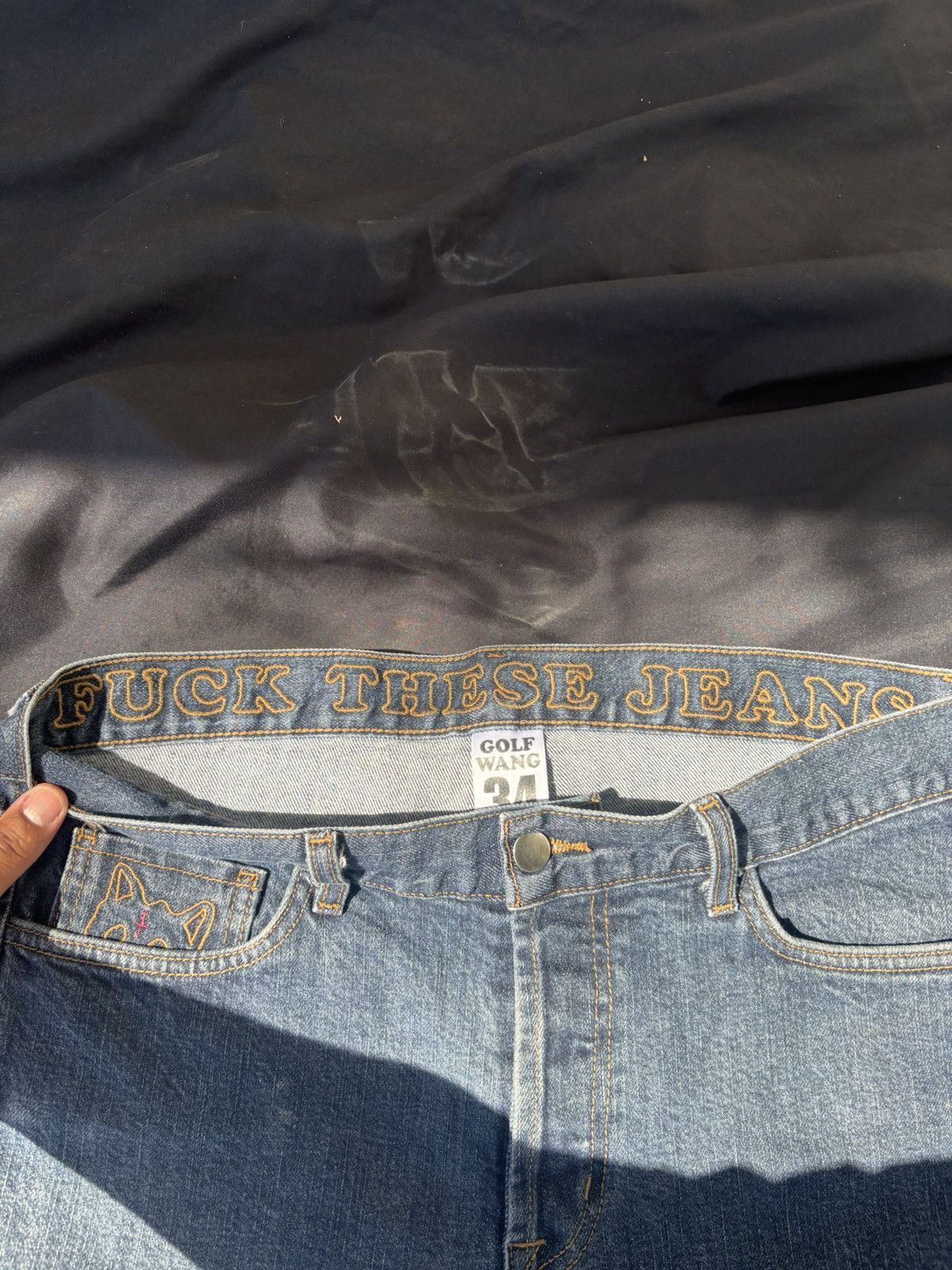 Golf Wang × Odd Future × Tyler The Creator 2013 Golf Wang Denim Jeans Size US 34 / EU 50 - 2 Thumbnail