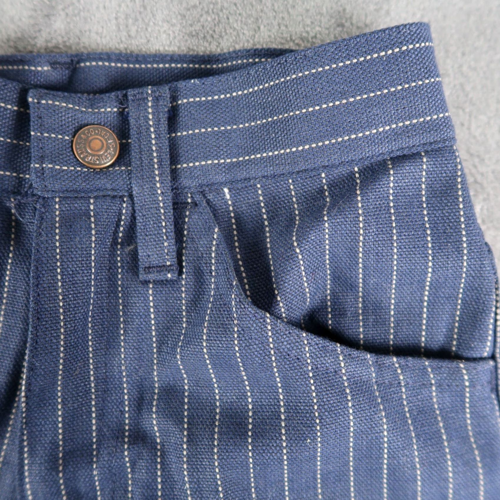 Levi's VINTAGE Levi's Big E Students Sta-Prest Striped Flare Slacks 21x23 Made USA Levi's Shirt Pants Mens Size ONE SIZE - 4 Thumbnail