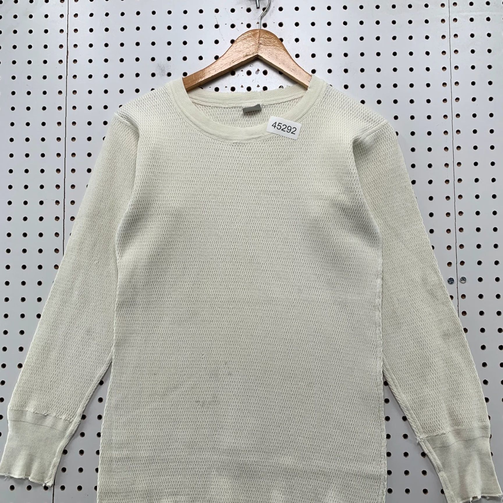 Vintage VINTAGE Bodygard T-Shirt Shirt Mens L Beige Thermal Waffle Knit Long Sleeve 50s 60s Cotton Grunge Winter Fall Spring Mens Size US L / EU 52-54 / 3 - 2 Thumbnail