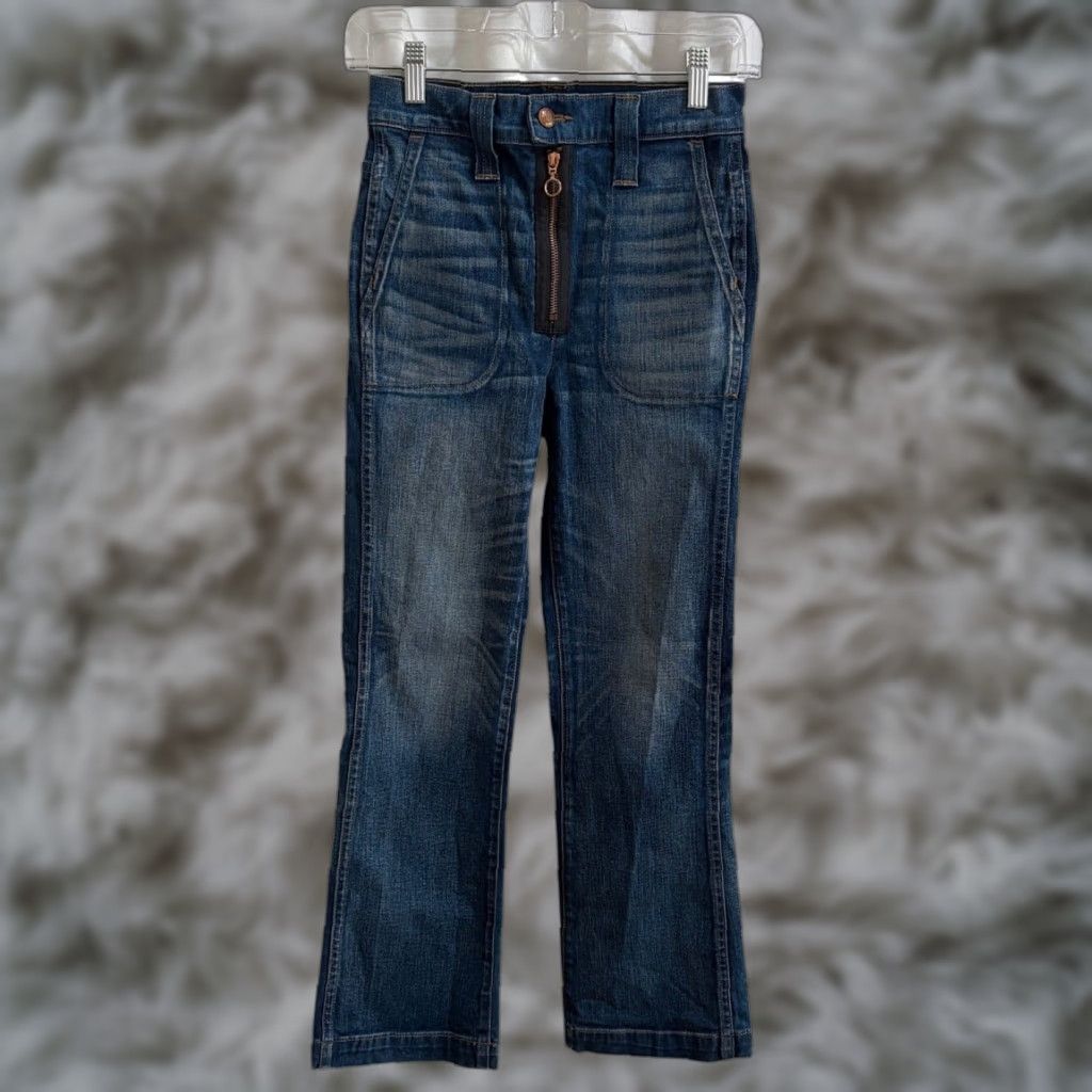 Madewell Rivet & Thread Madewell Crop Jean Womens 24 Blue High Rise Wide Leg Zip Fly USA Jur... Size 42" / US 20 - 1 Thumbnail