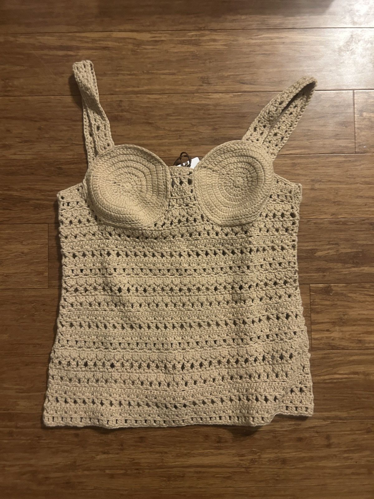 Nanushka NANUSHKA Bernou Crocheted Cotton-blend Top size M Size M / US 6-8 / IT 42-44 - 5 Thumbnail