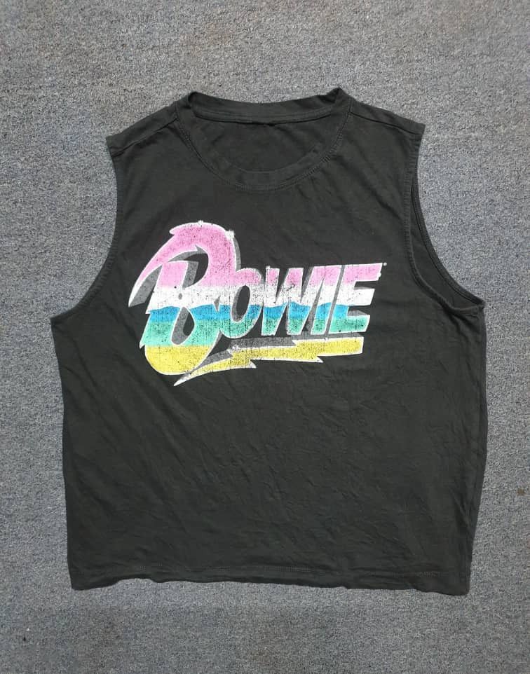Band Tees David Bowie black colour sleeveless Size US L / EU 52-54 / 3 - 1 Thumbnail