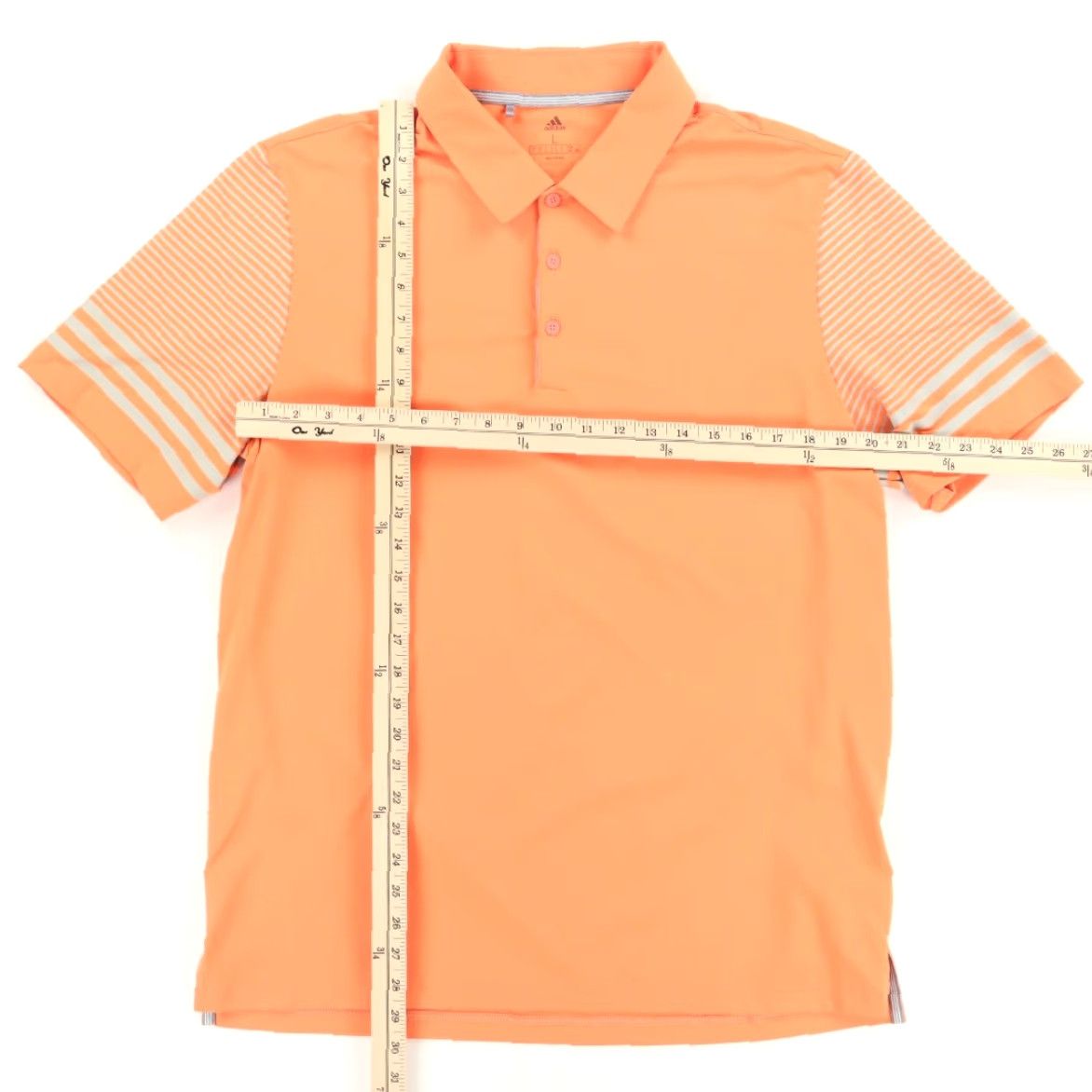 Adidas Adidas High Stretch Polyester Solid Polo Shirt Orange Men's L Shirt Size US L / EU 52-54 / 3 - 3 Thumbnail